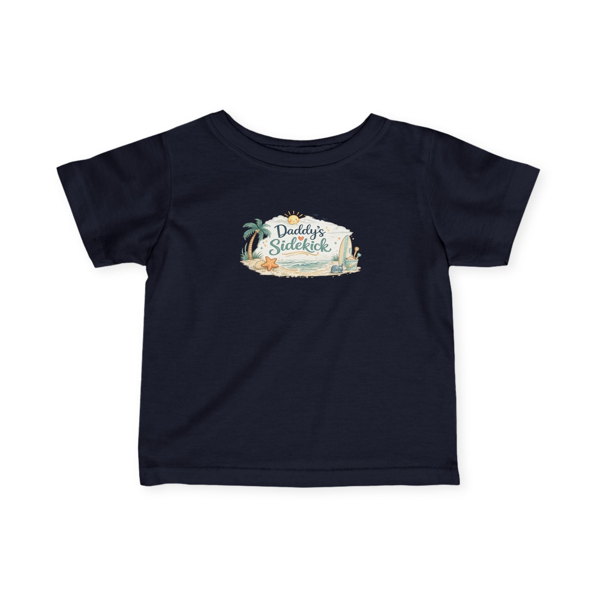 Infant Tee — "Daddy's Sidekick" Tropical Baby Shirt