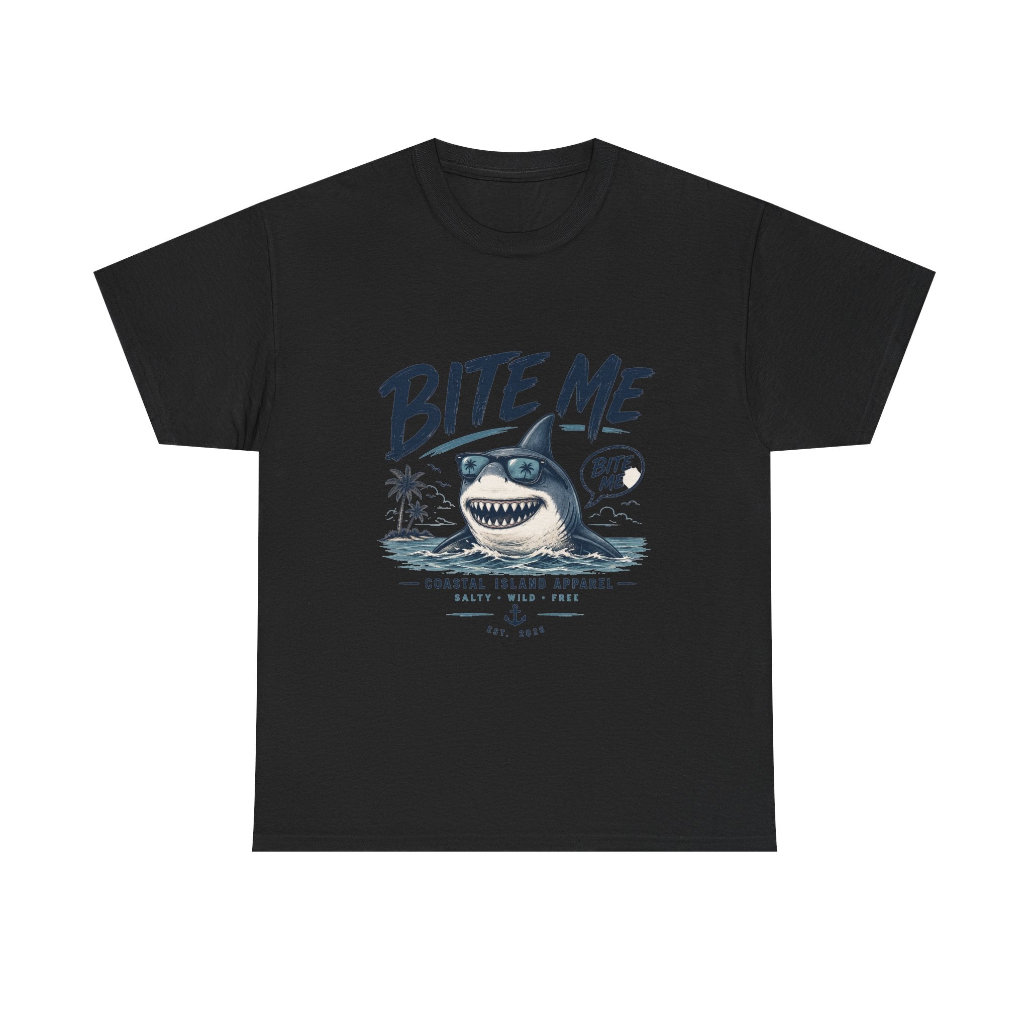 Bite Me Shark Tee — Coastal Island Graphic T-Shirt