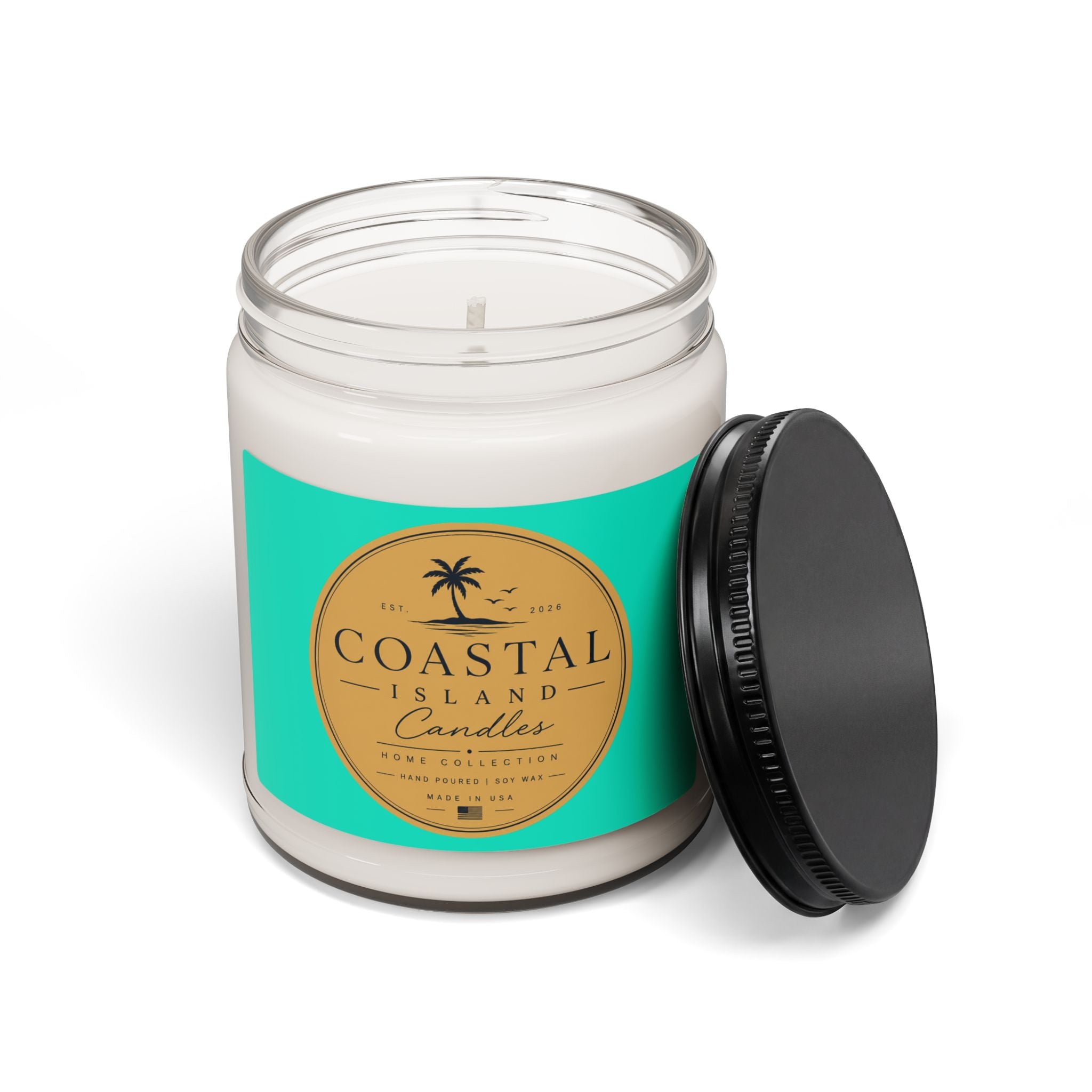 Coastal Island Scented Soy Candle 9oz – Tropical Palm Beach Scent
