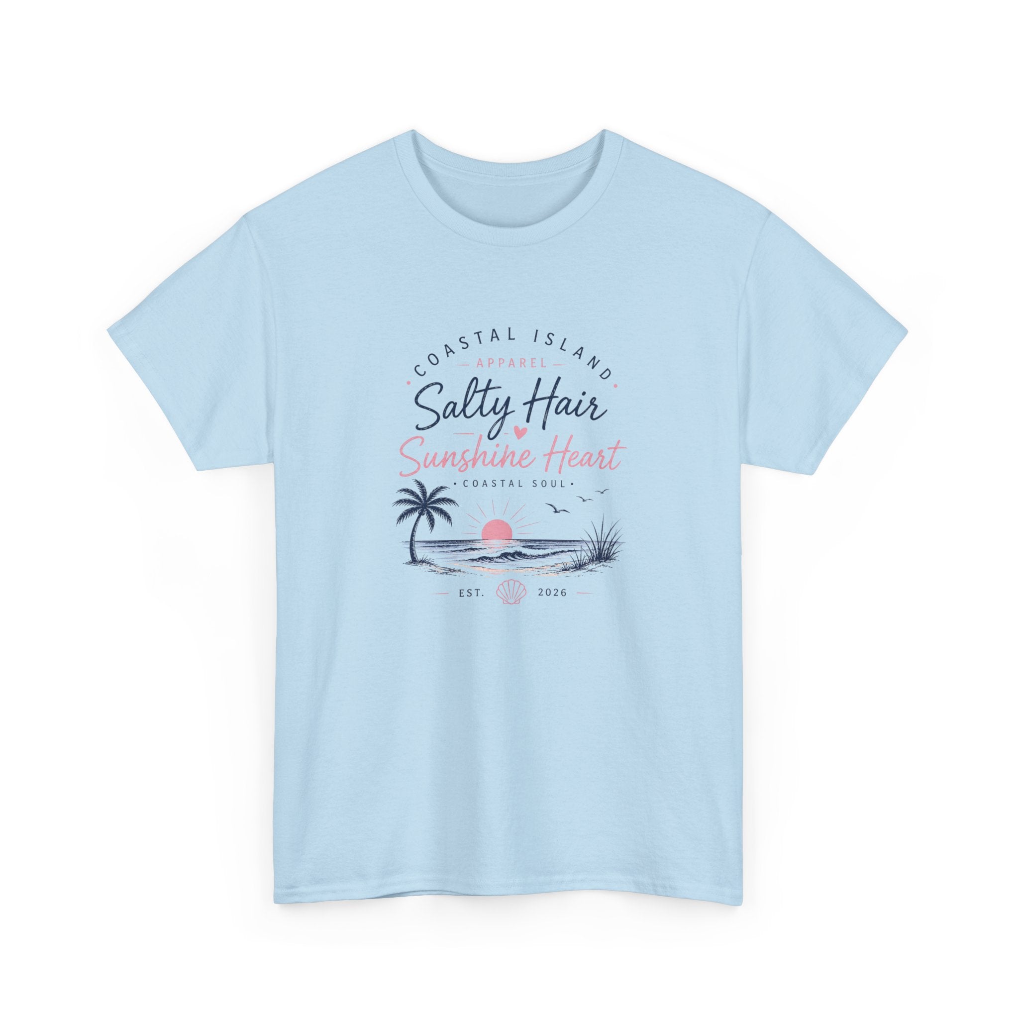 Coastal 'Salty Hair, Sunshine Heart' Women's Beach T‑Shirt
