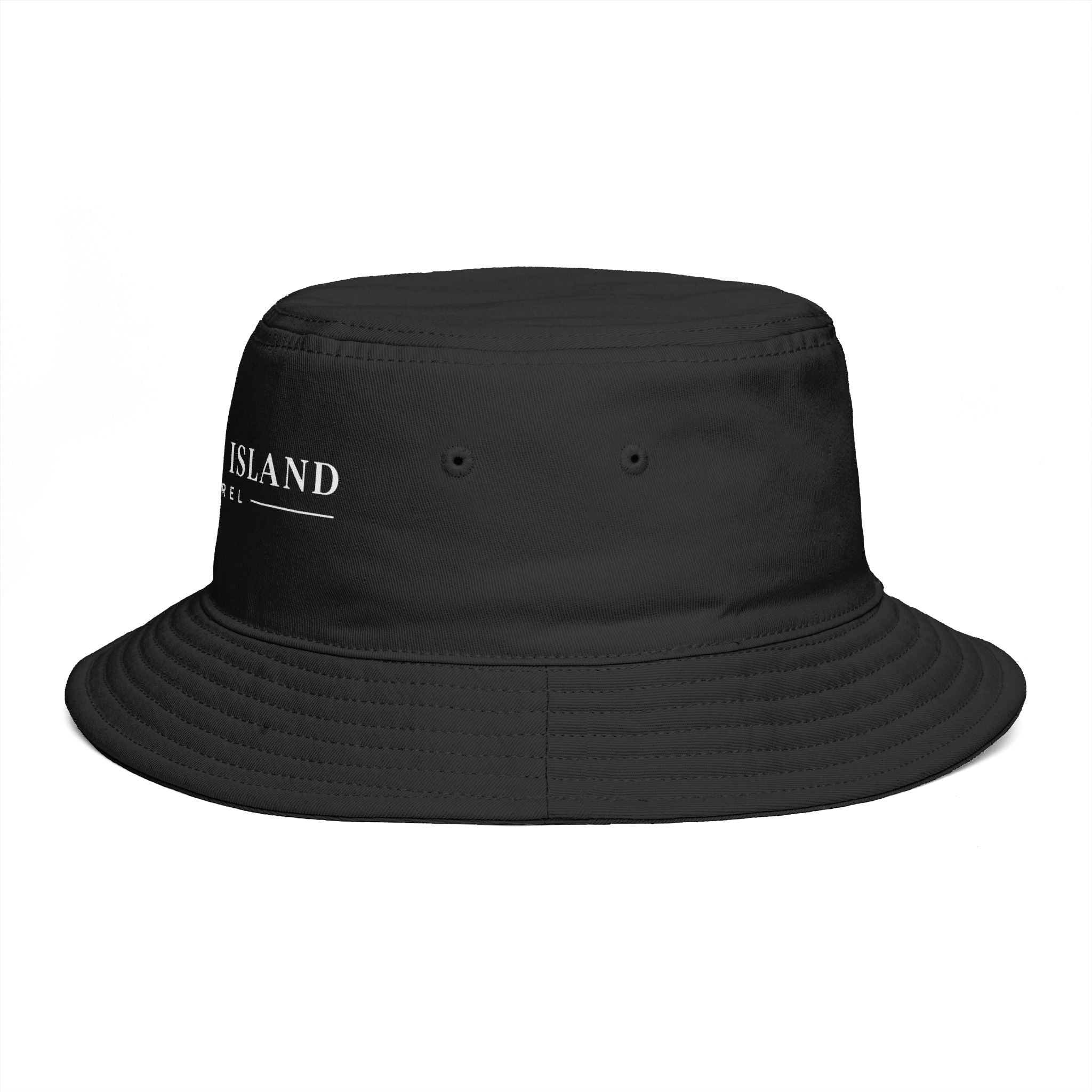 Coastal Island Apparel Bucket Hat - Brown Embroidered Beach Sun Hat