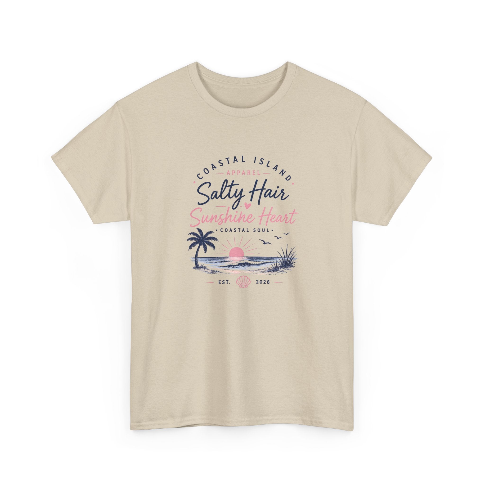 Coastal 'Salty Hair, Sunshine Heart' Women's Beach T‑Shirt