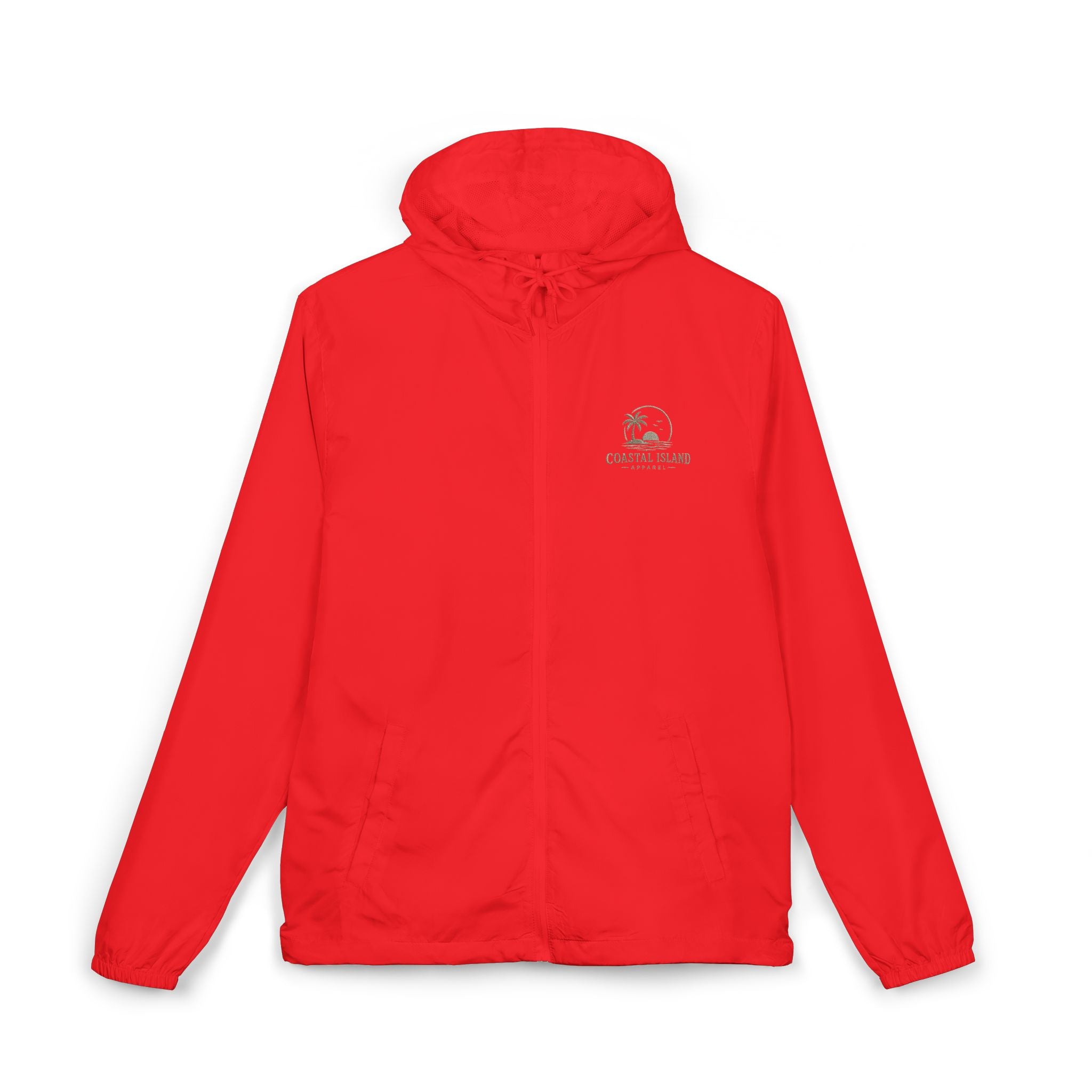 Windbreaker Jacket — "Catch the Wave" Palm Logo Lightweight Hooded Windbreaker