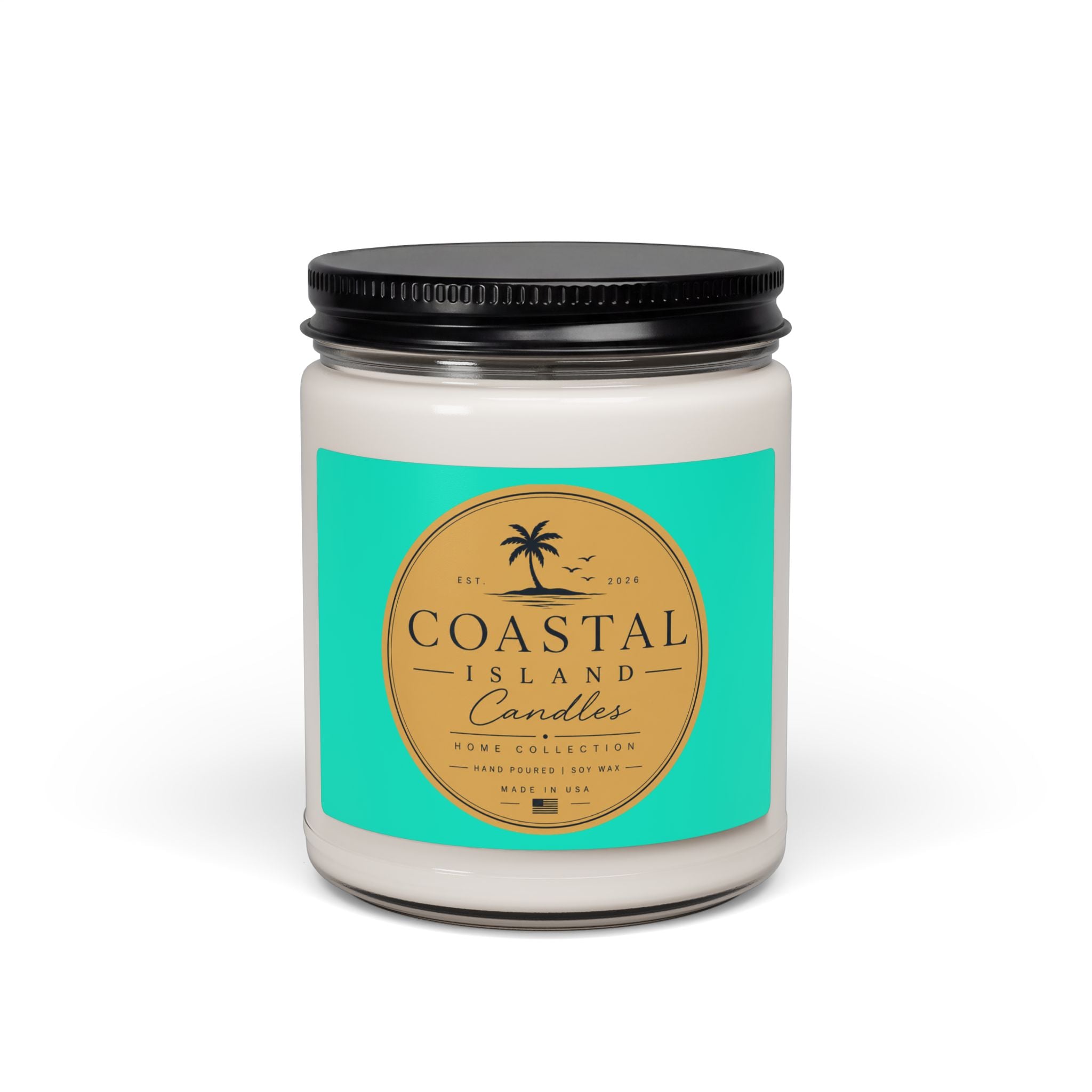 Coastal Island Scented Soy Candle 9oz – Tropical Palm Beach Scent