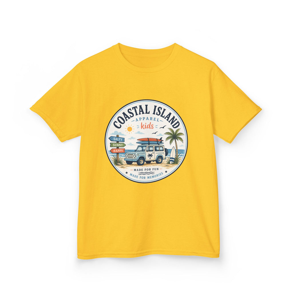 Coastal Island Kids Tee — Vintage Beach Surf Van Graphic