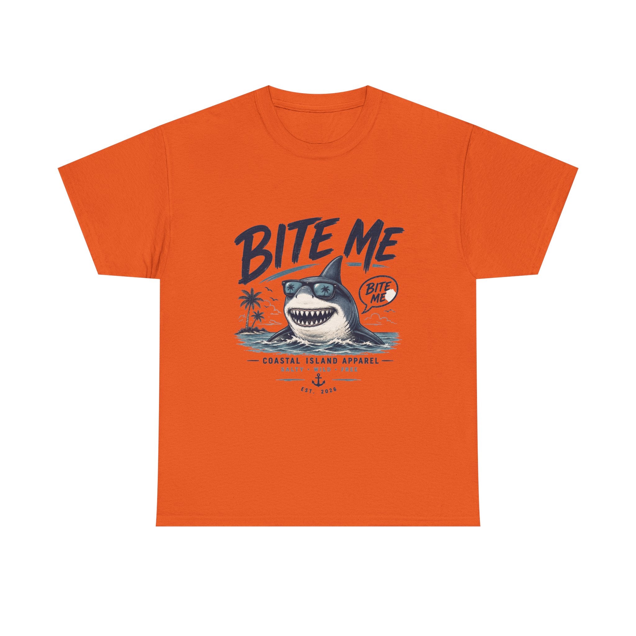 Bite Me Shark Tee — Coastal Island Graphic T-Shirt