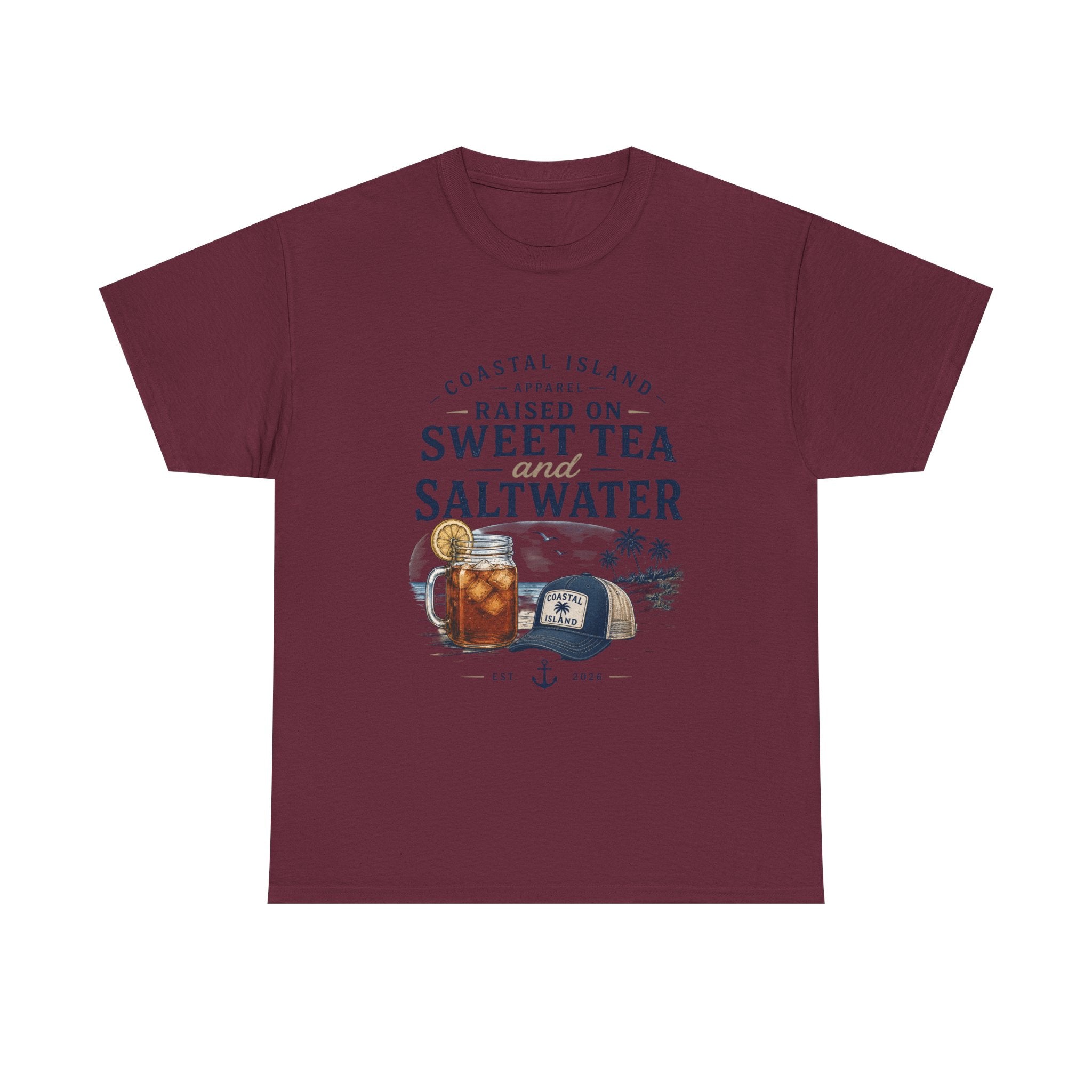 Raised on Sweet Tea and Saltwater T-Shirt — Coastal Island Tee
