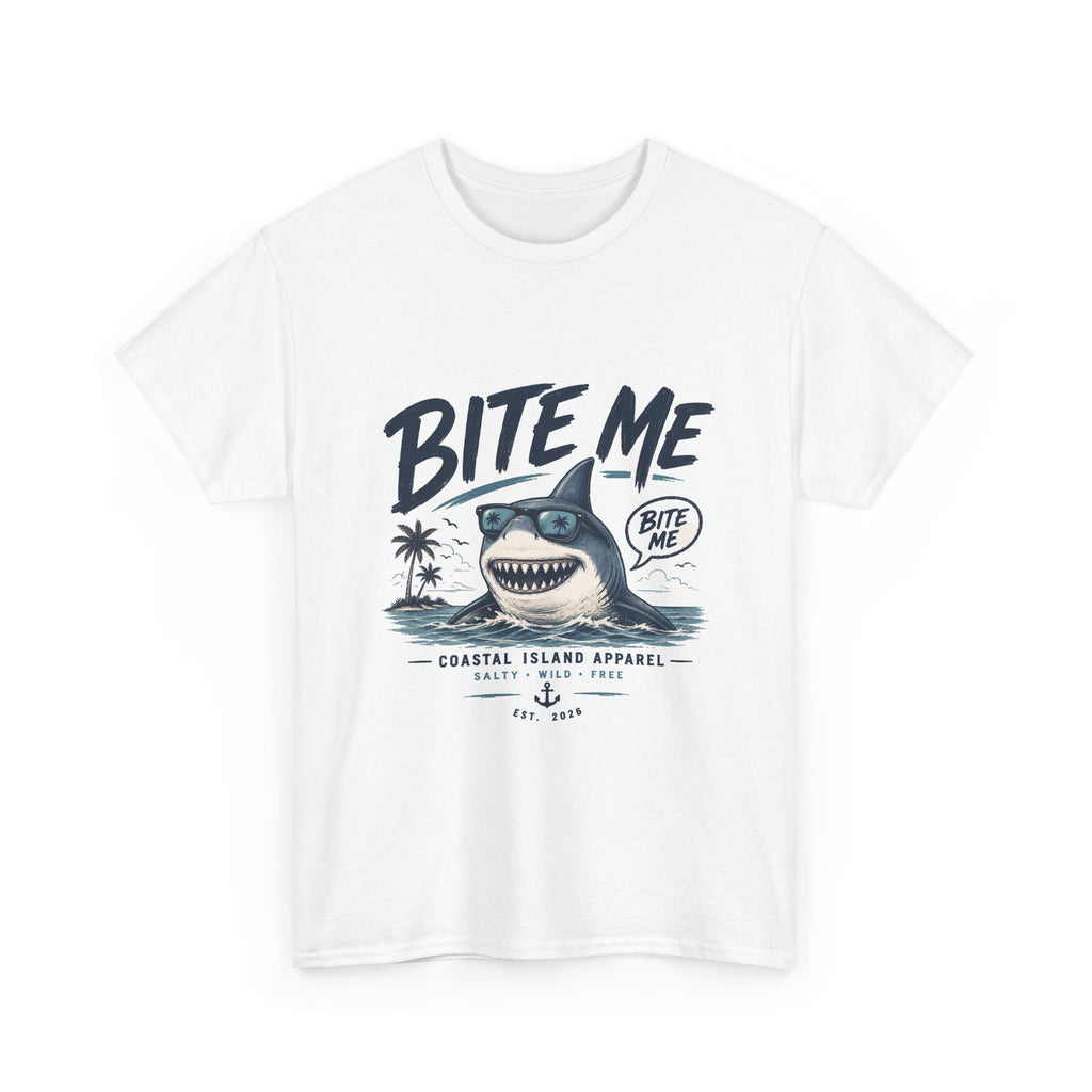 Bite Me Shark Tee — Coastal Island Graphic T-Shirt