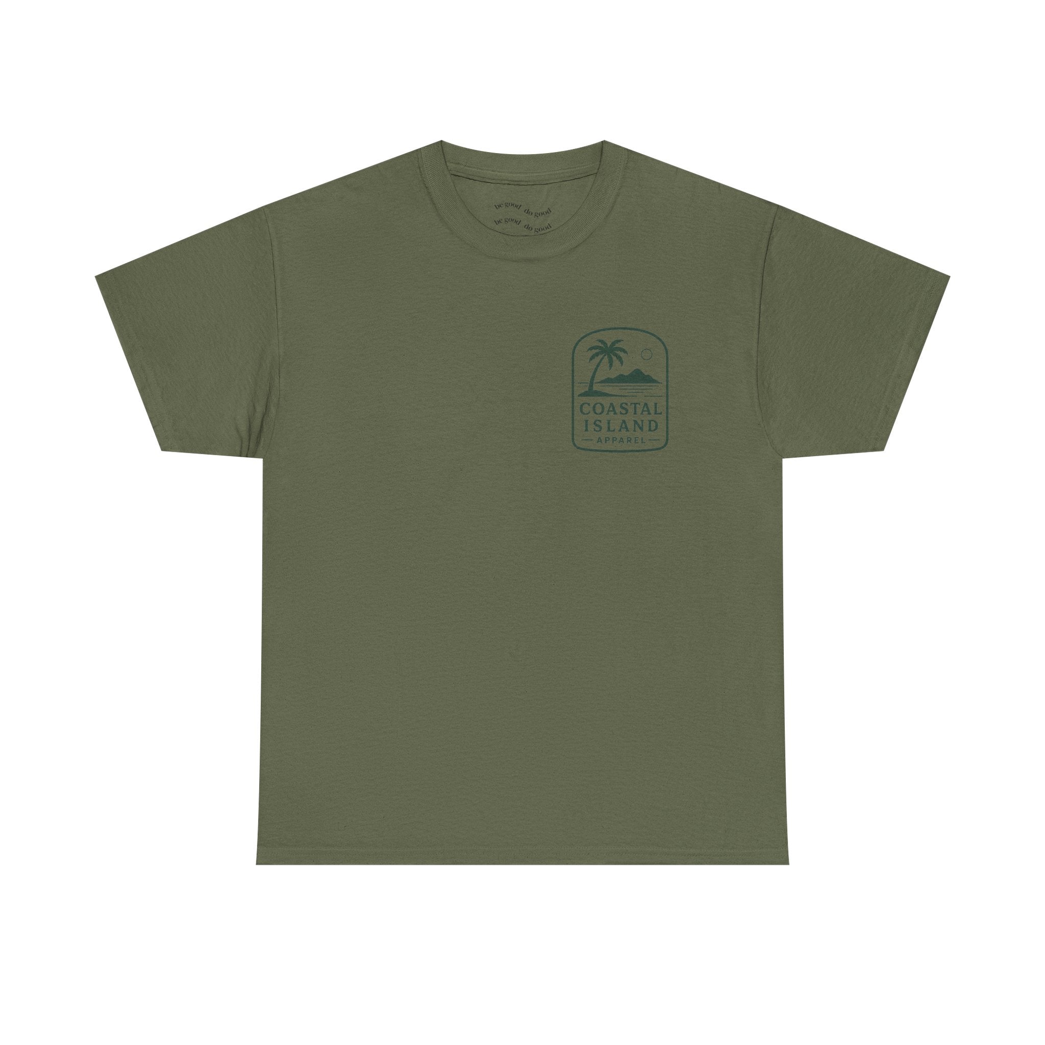 Coastal Island Retriever Logo Tee | Dog Sunset Beach Shirt