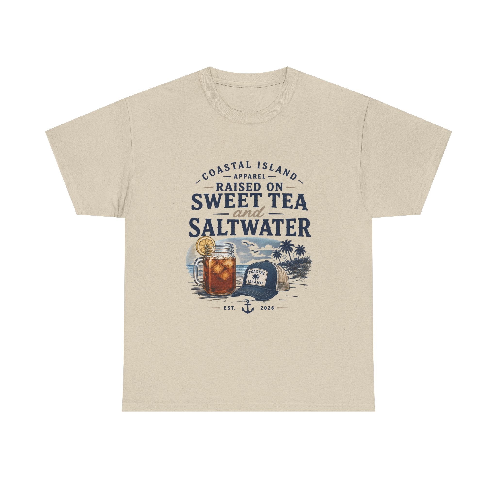 Raised on Sweet Tea and Saltwater T-Shirt — Coastal Island Tee