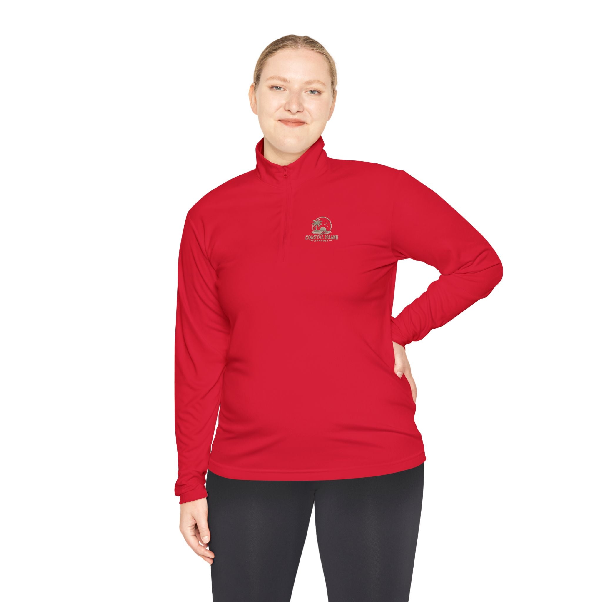 Retro Camper Logo Quarter-Zip Pullover | Small Chest Emblem