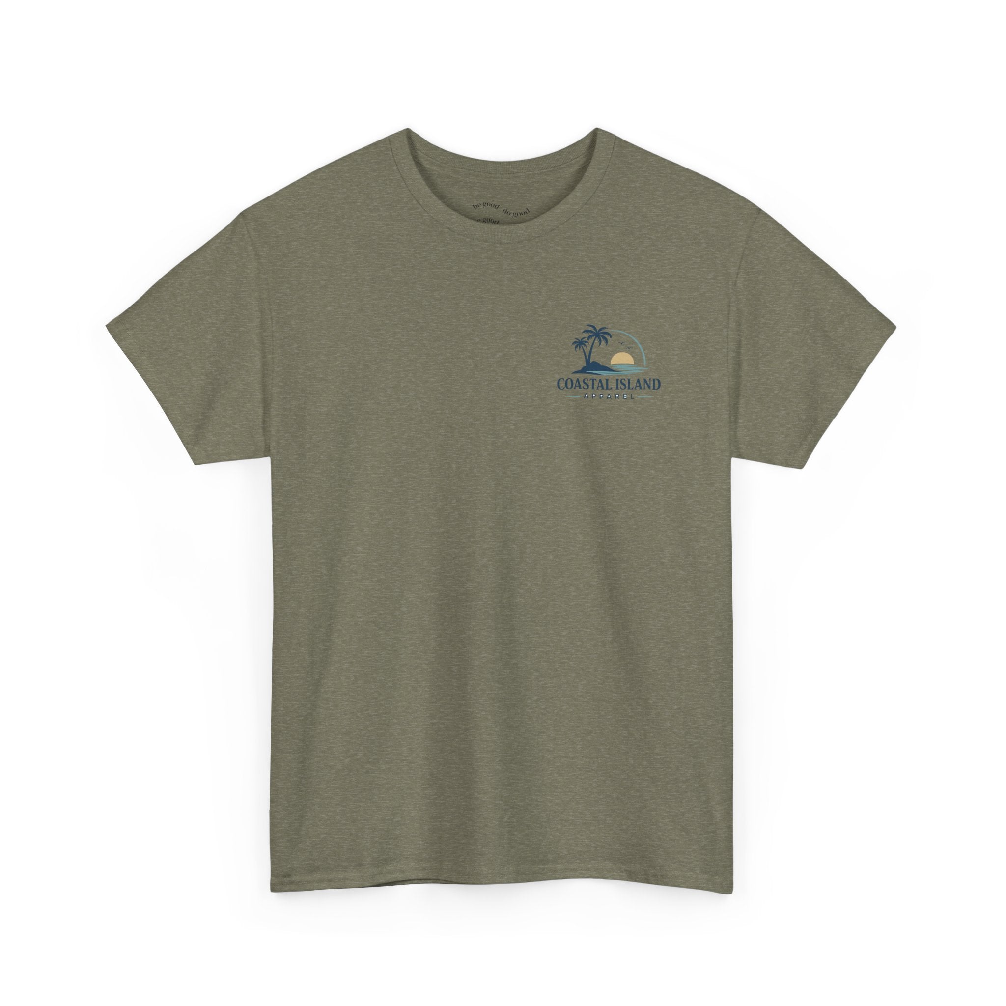 Coastal Island Sunset Beach T-Shirt | Palm Tree Ocean Graphic Tee