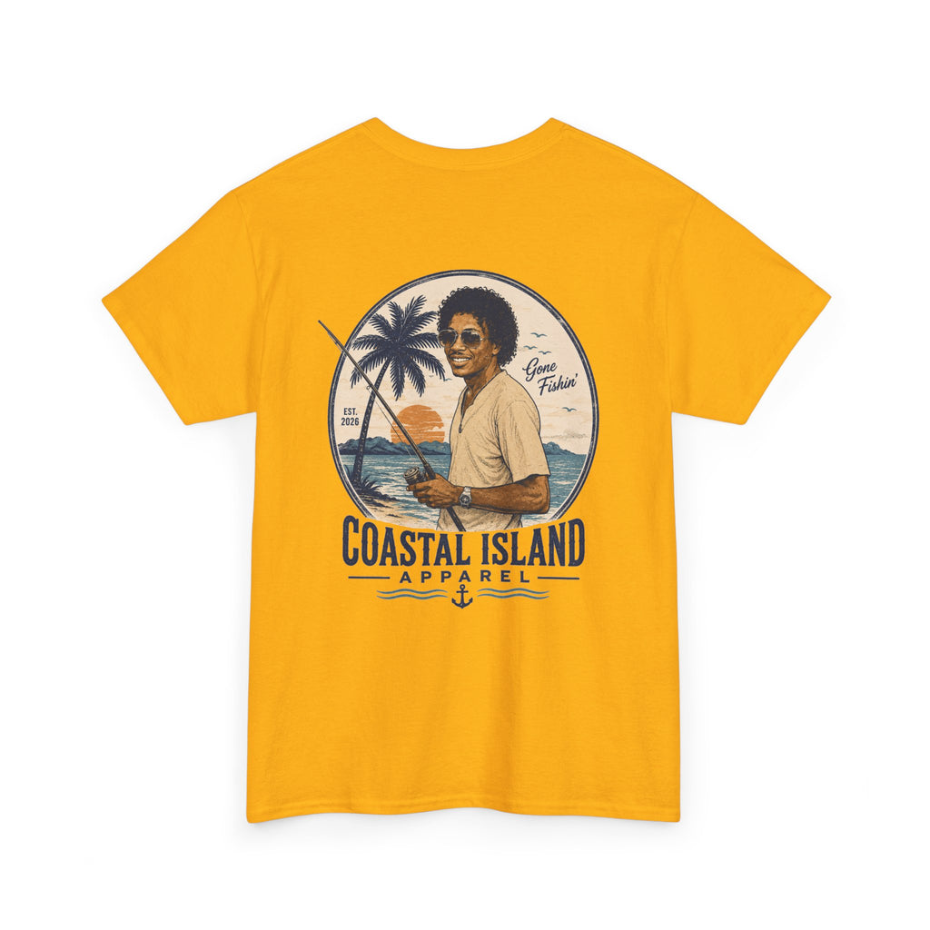 Coastal Island Tee — Vintage Sunset Palm Graphic T-Shirt