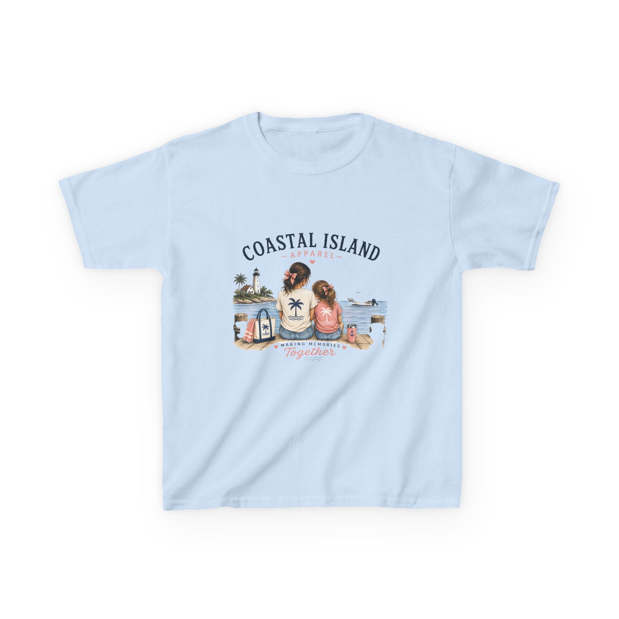 Coastal Island Kids Tee – Mom and Daughter Beach Graphic Shirt