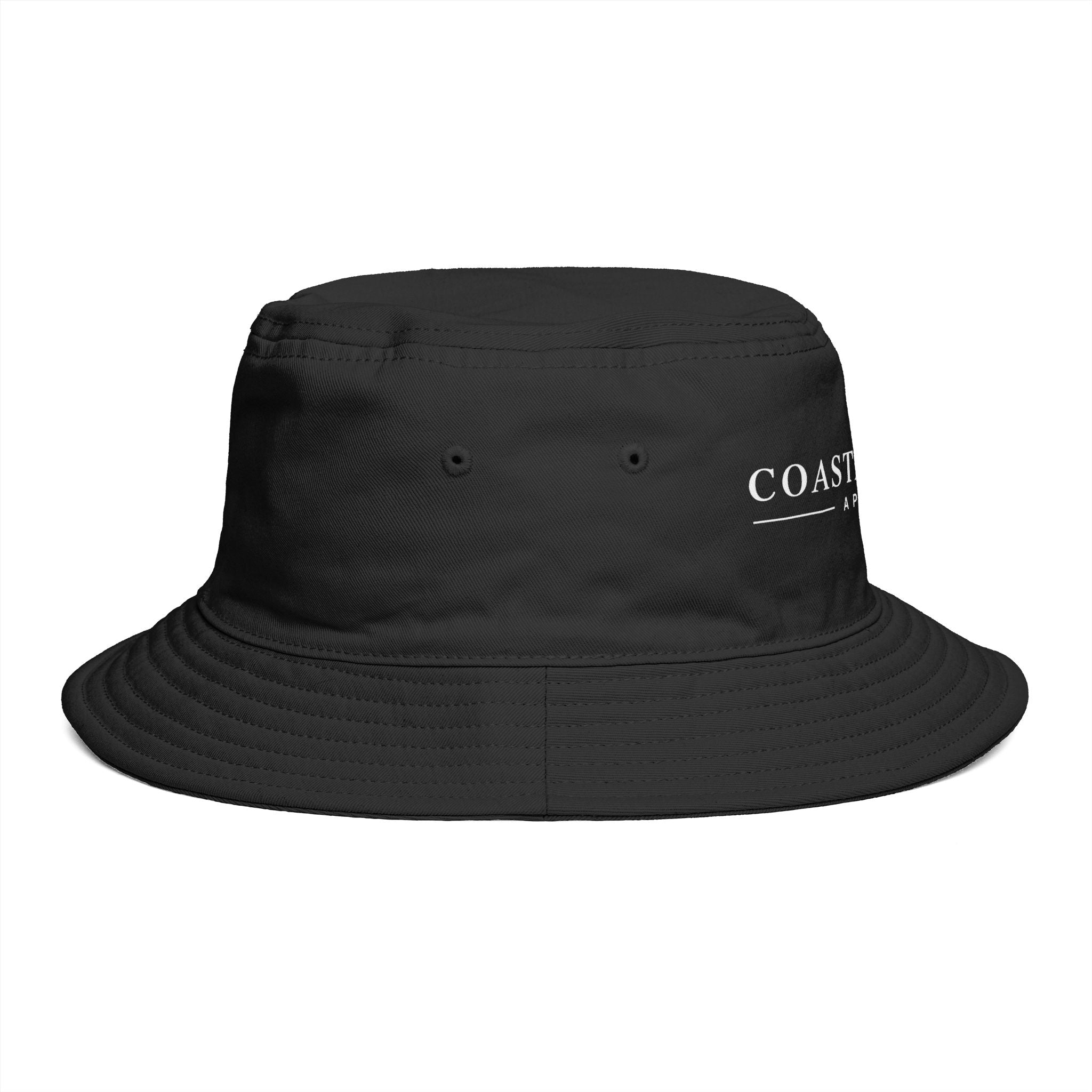 Coastal Island Apparel Bucket Hat - Brown Embroidered Beach Sun Hat
