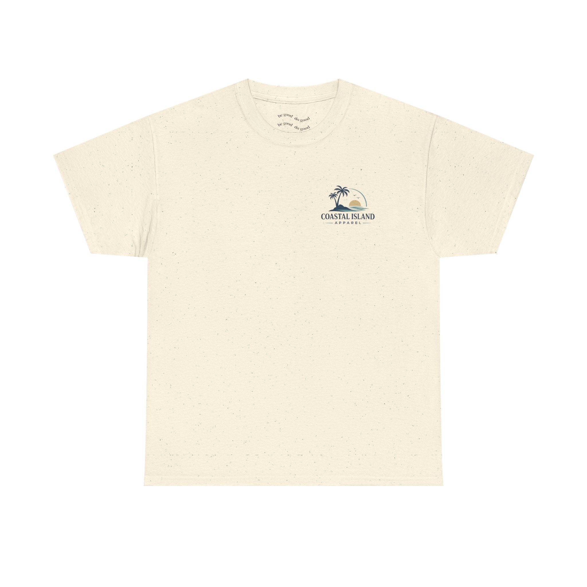 Coastal Island Sunset Beach T-Shirt | Palm Tree Ocean Graphic Tee