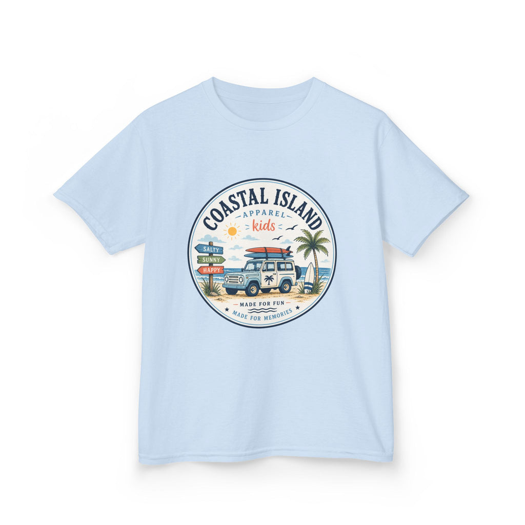 Coastal Island Kids Tee — Vintage Beach Surf Van Graphic