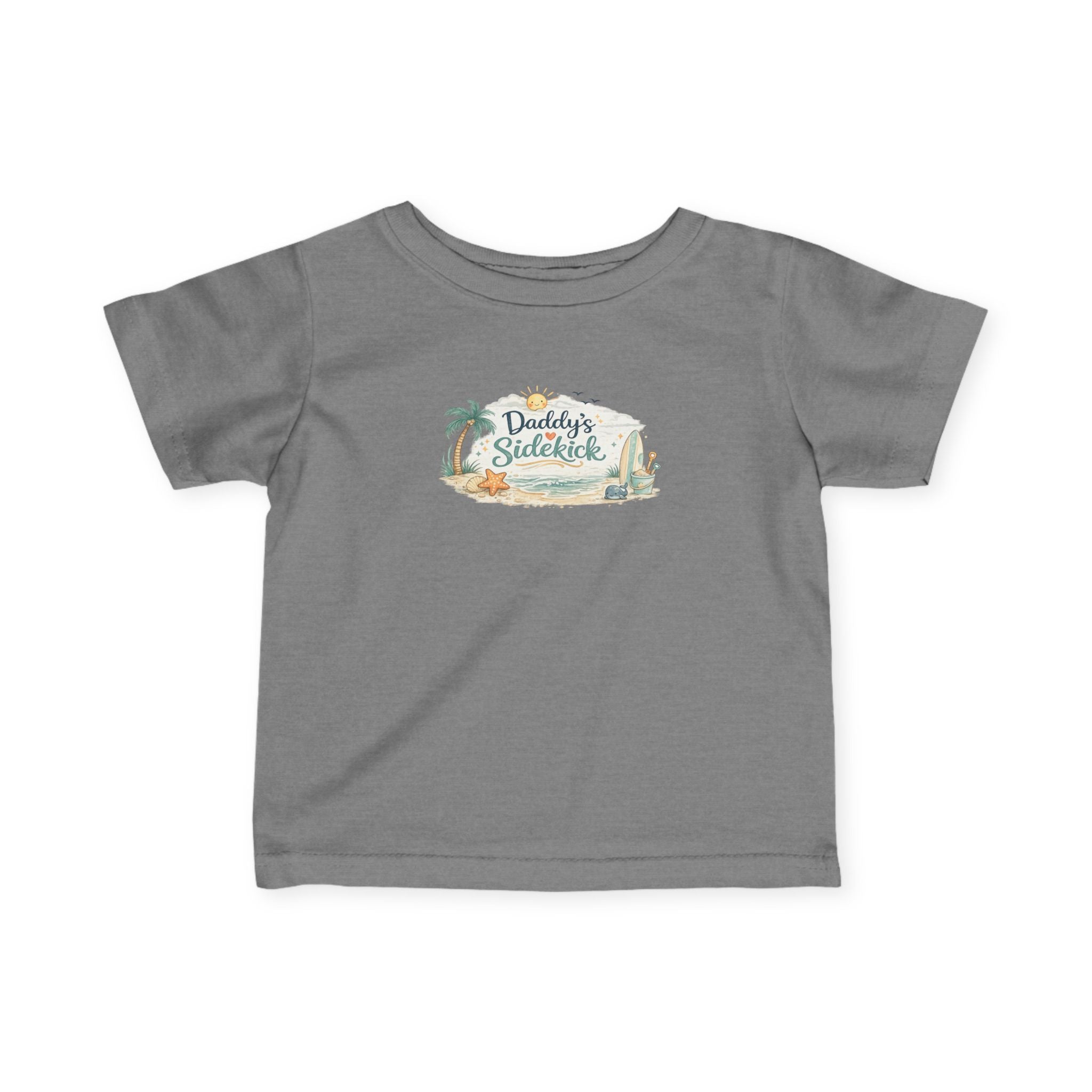 Infant Tee — "Daddy's Sidekick" Tropical Baby Shirt
