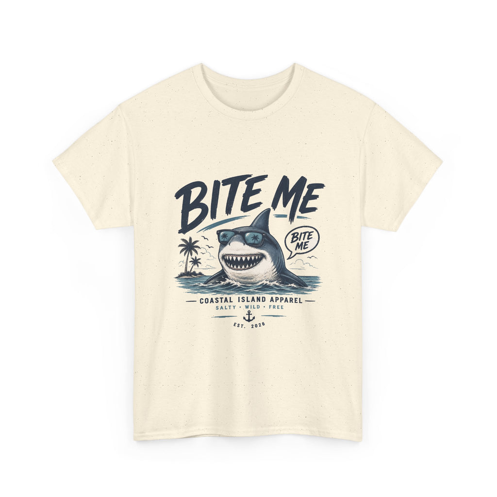 Bite Me Shark Tee — Coastal Island Graphic T-Shirt