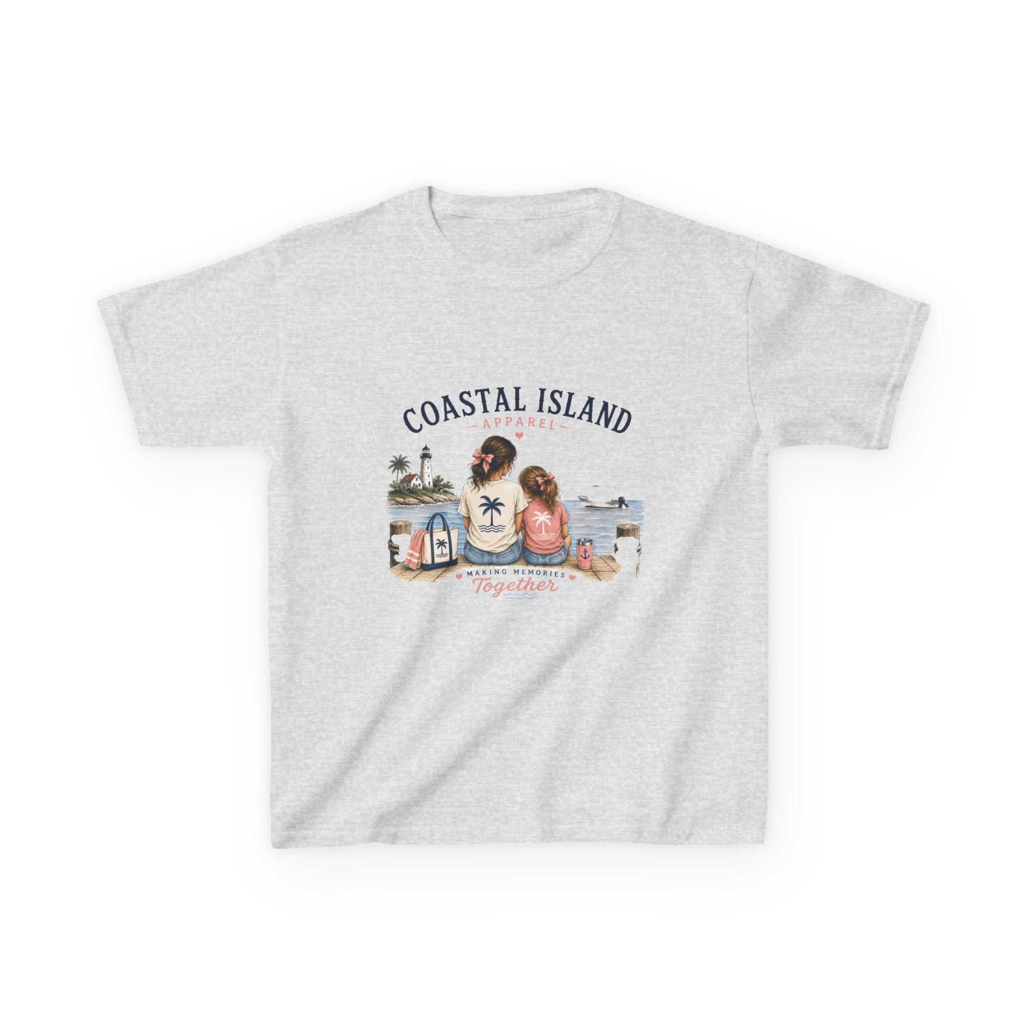 Coastal Island Kids Tee – Mom and Daughter Beach Graphic Shirt