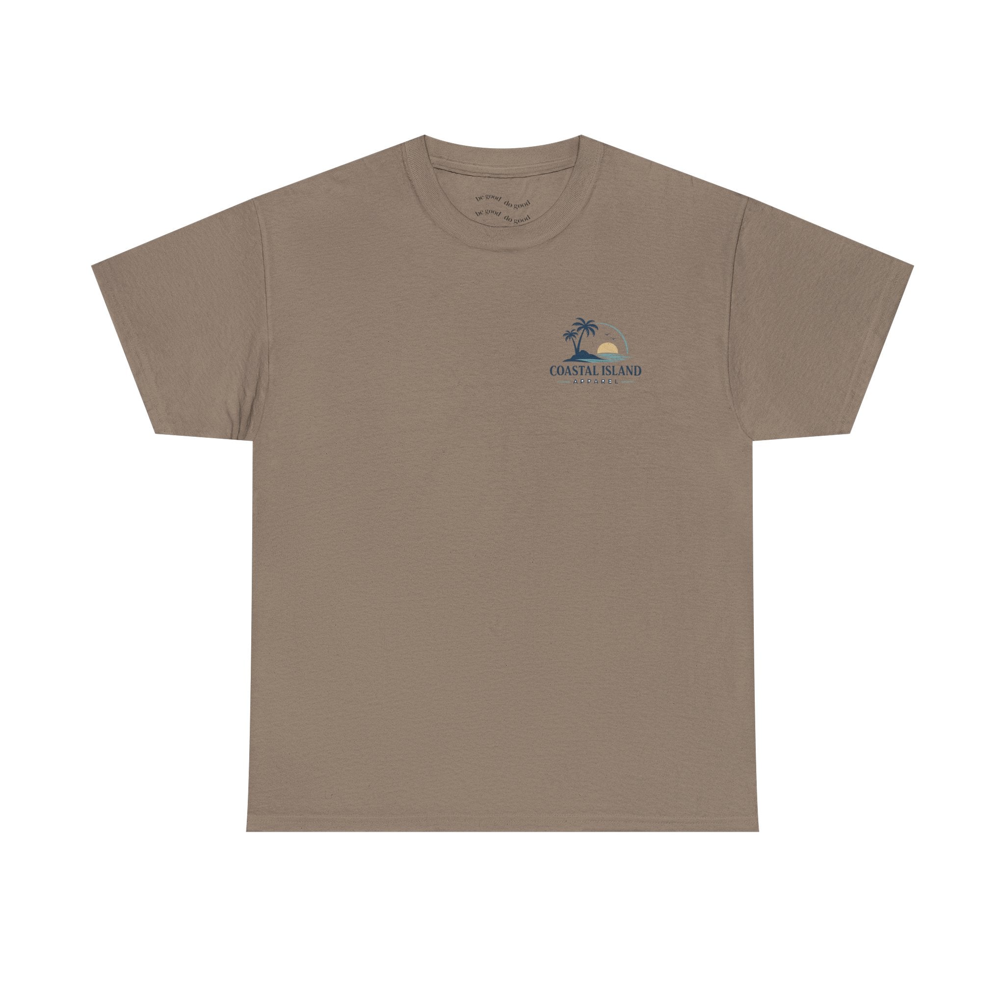 Coastal Island Sunset Beach T-Shirt | Palm Tree Ocean Graphic Tee