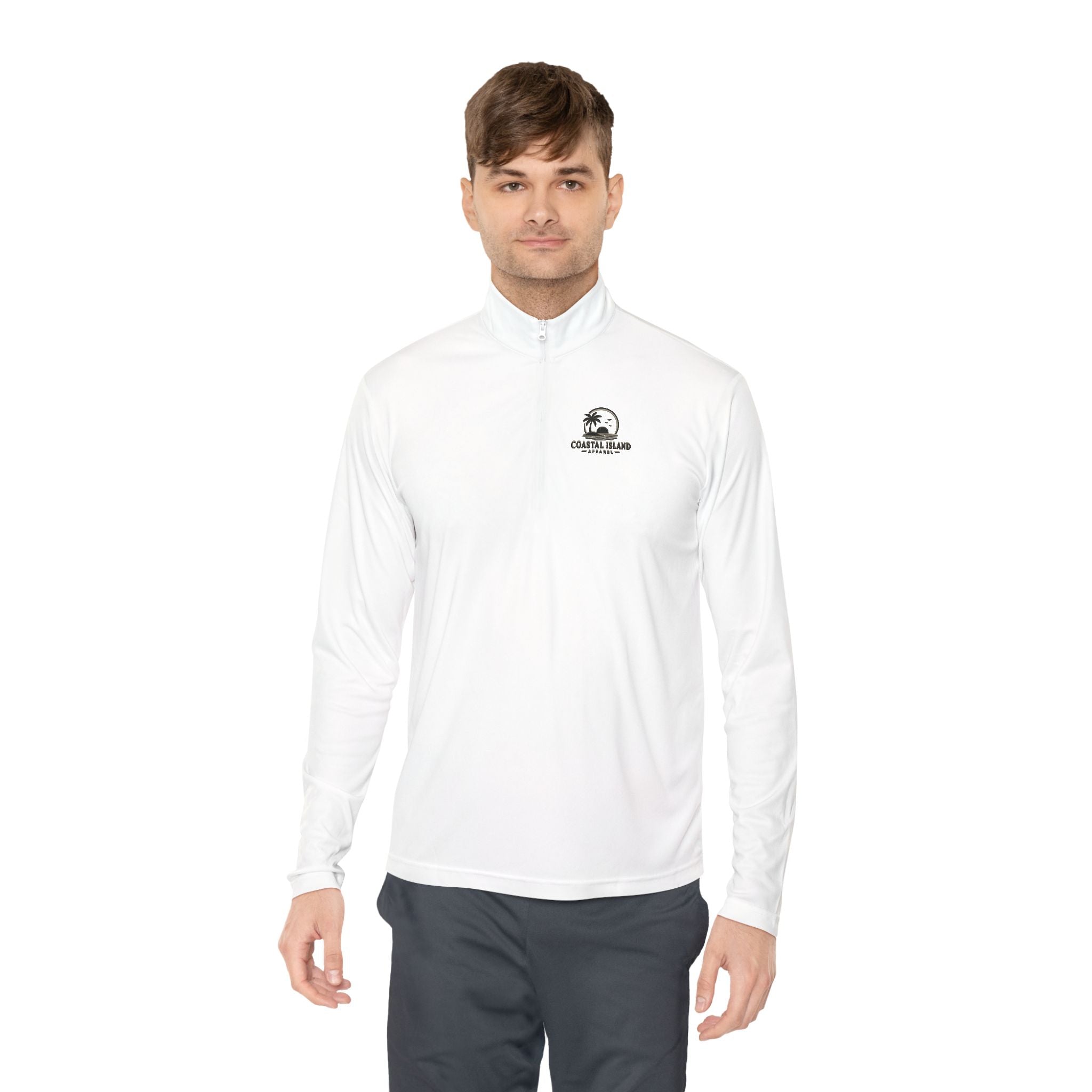 Retro Camper Logo Quarter-Zip Pullover | Small Chest Emblem
