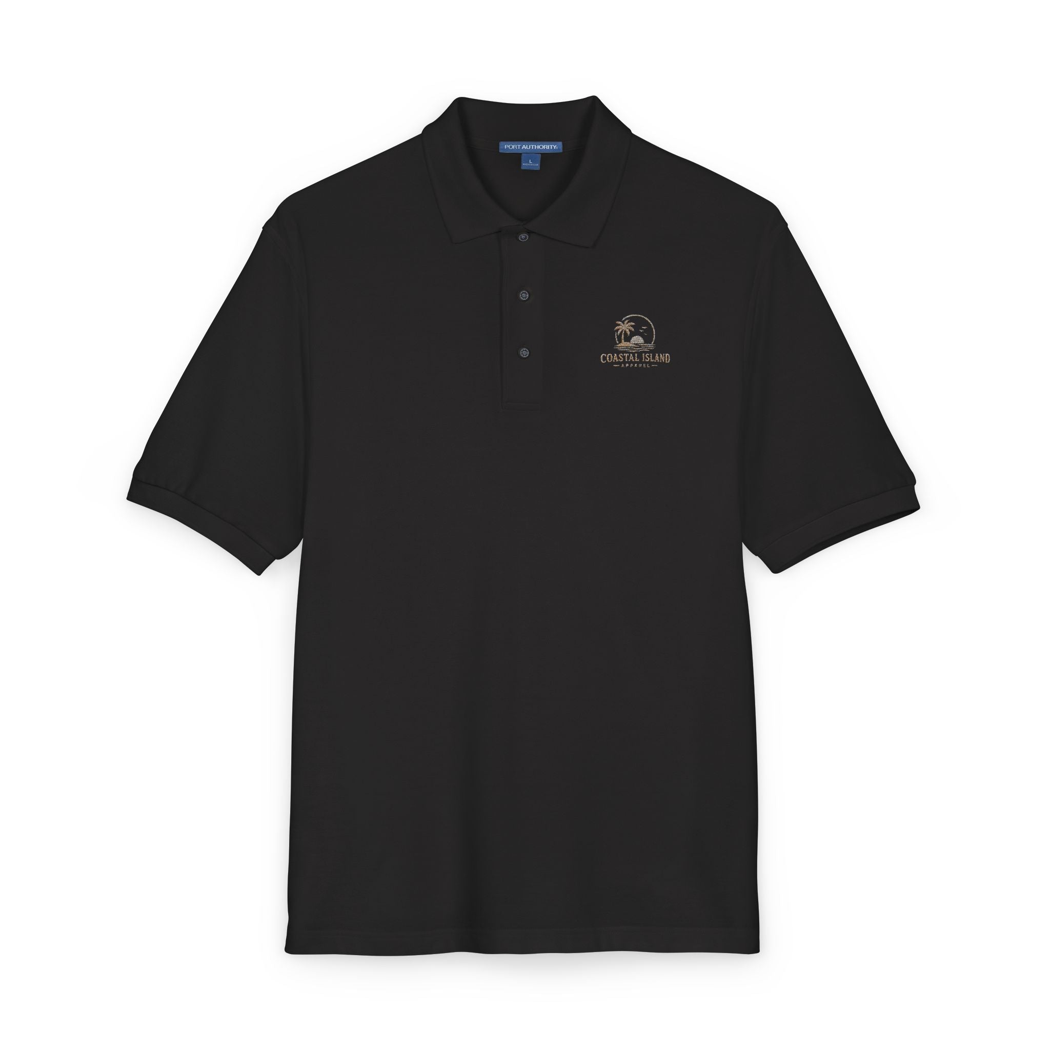 Embroidered Floral Polo Shirt — Subtle Chest Bloom Logo