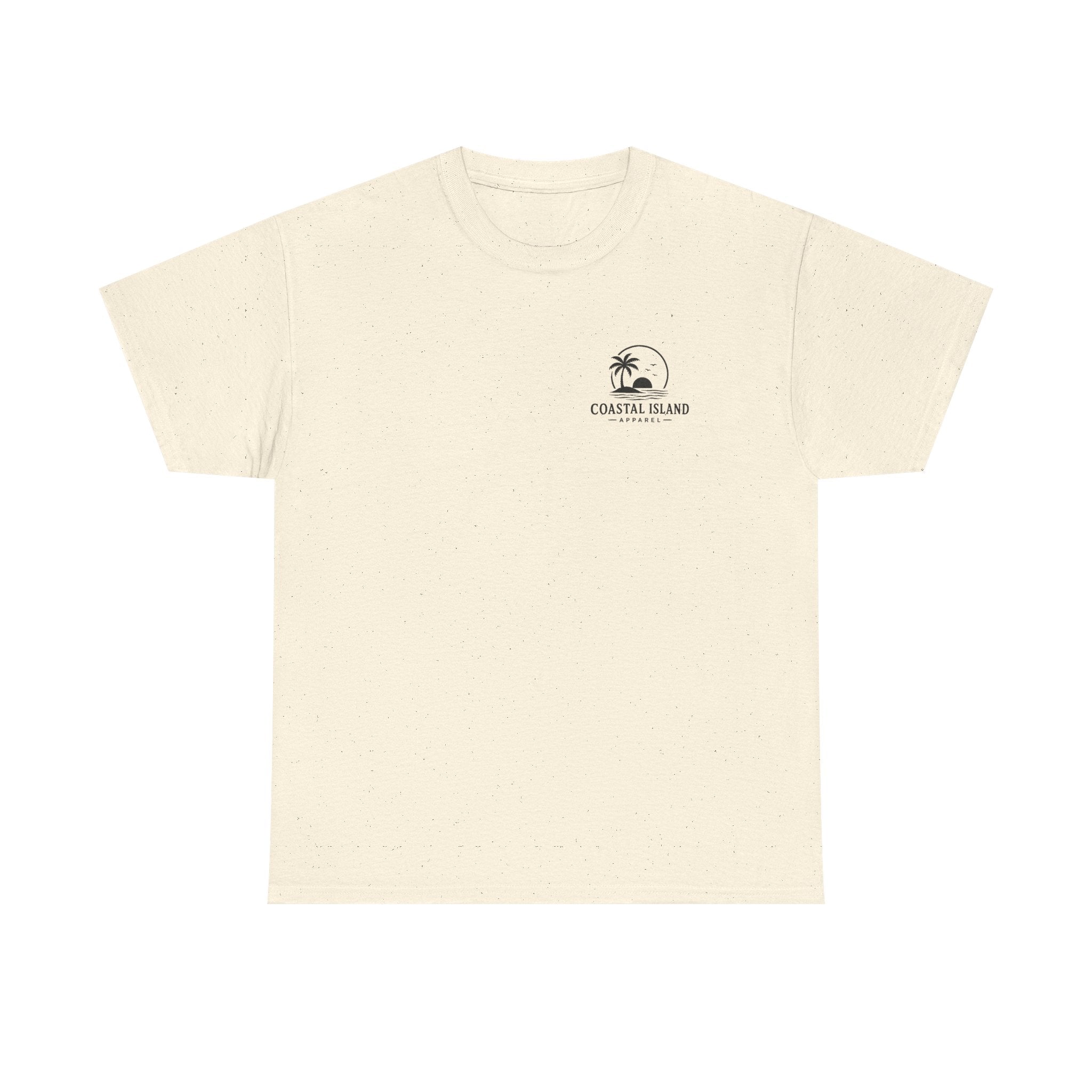 Coastal Island Sunset Tee — Beach Palm Tree Graphic T-Shirt
