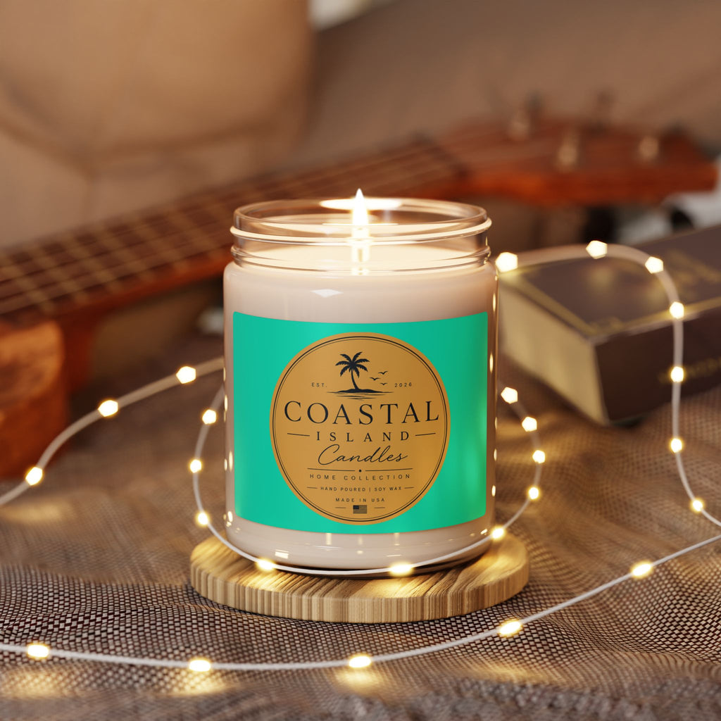 Coastal Island Scented Soy Candle 9oz – Tropical Palm Beach Scent