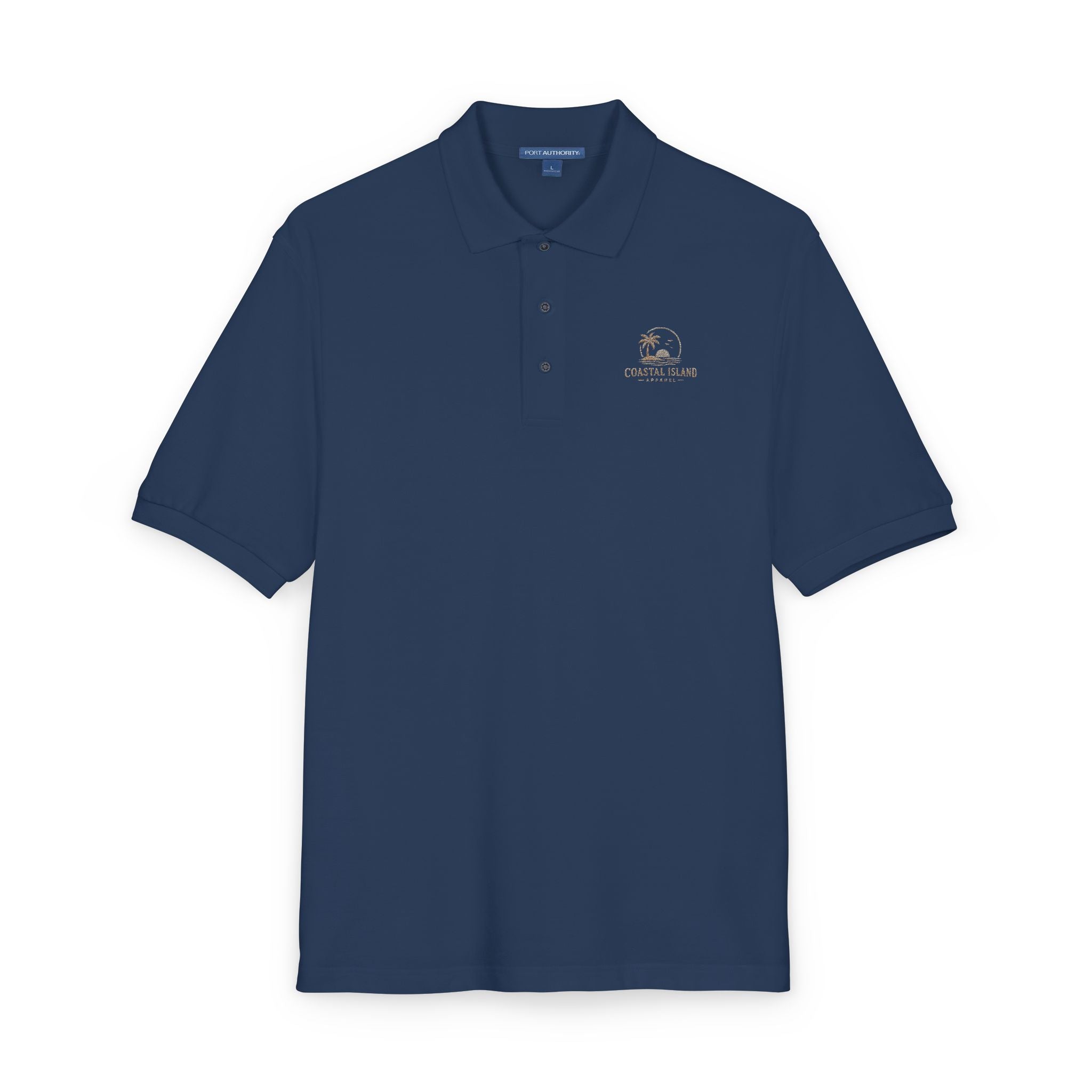 Embroidered Floral Polo Shirt — Subtle Chest Bloom Logo
