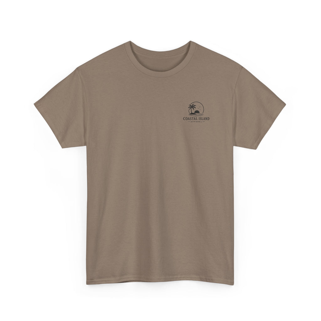 Coastal Island Vintage Car Sunset T-Shirt | Beach Palm Graphic Tee