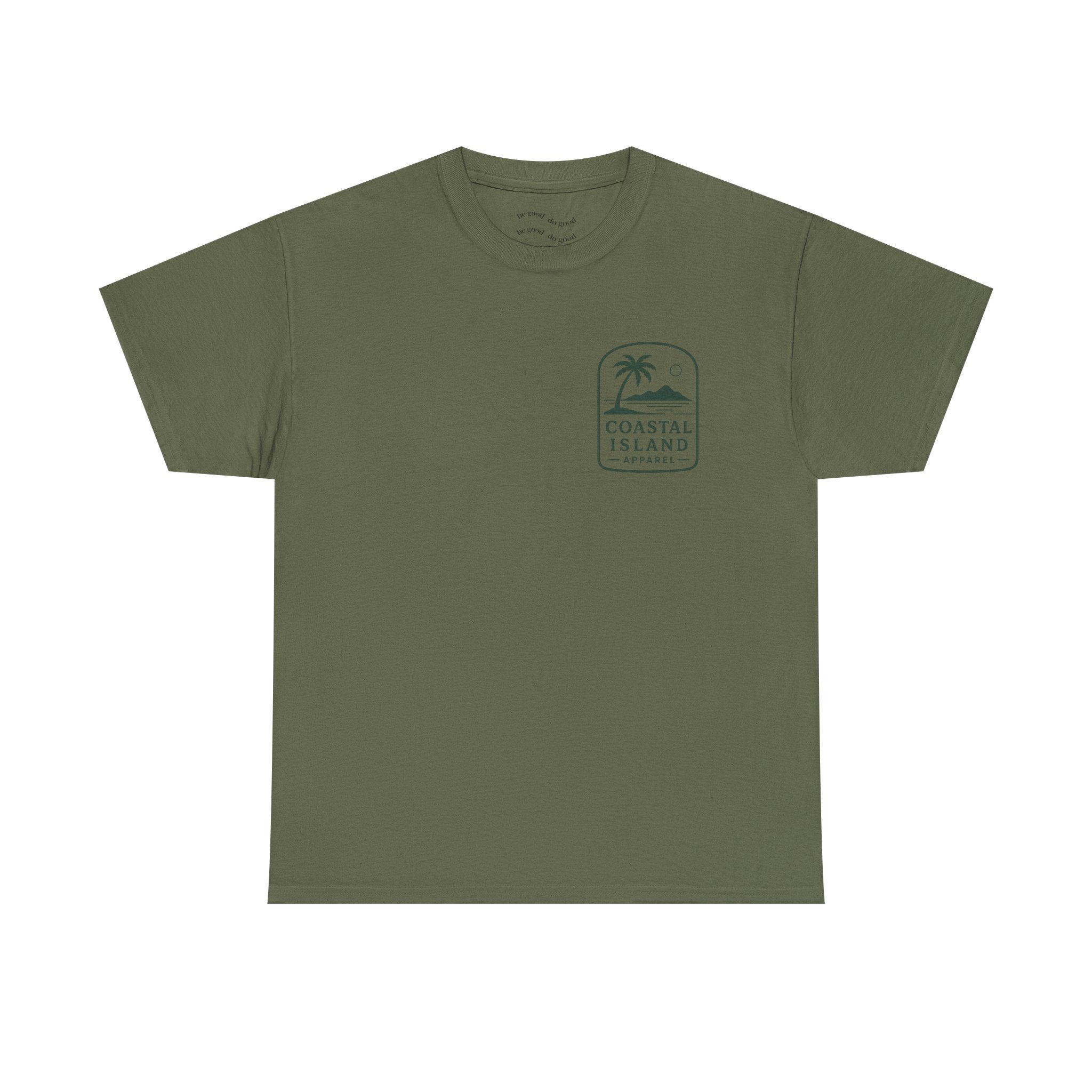 Coastal Island Retriever Logo Tee | Dog Sunset Beach Shirt