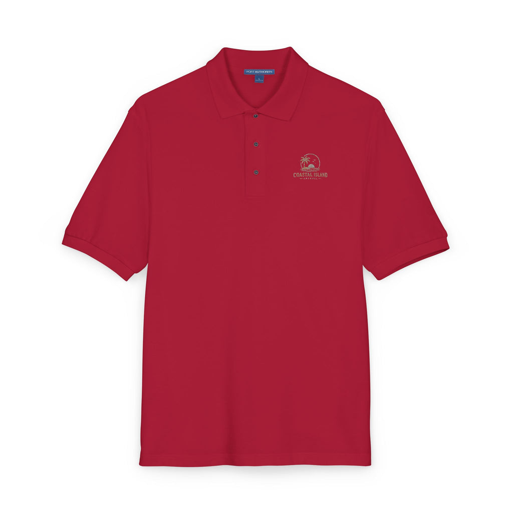 Embroidered Floral Polo Shirt — Subtle Chest Bloom Logo