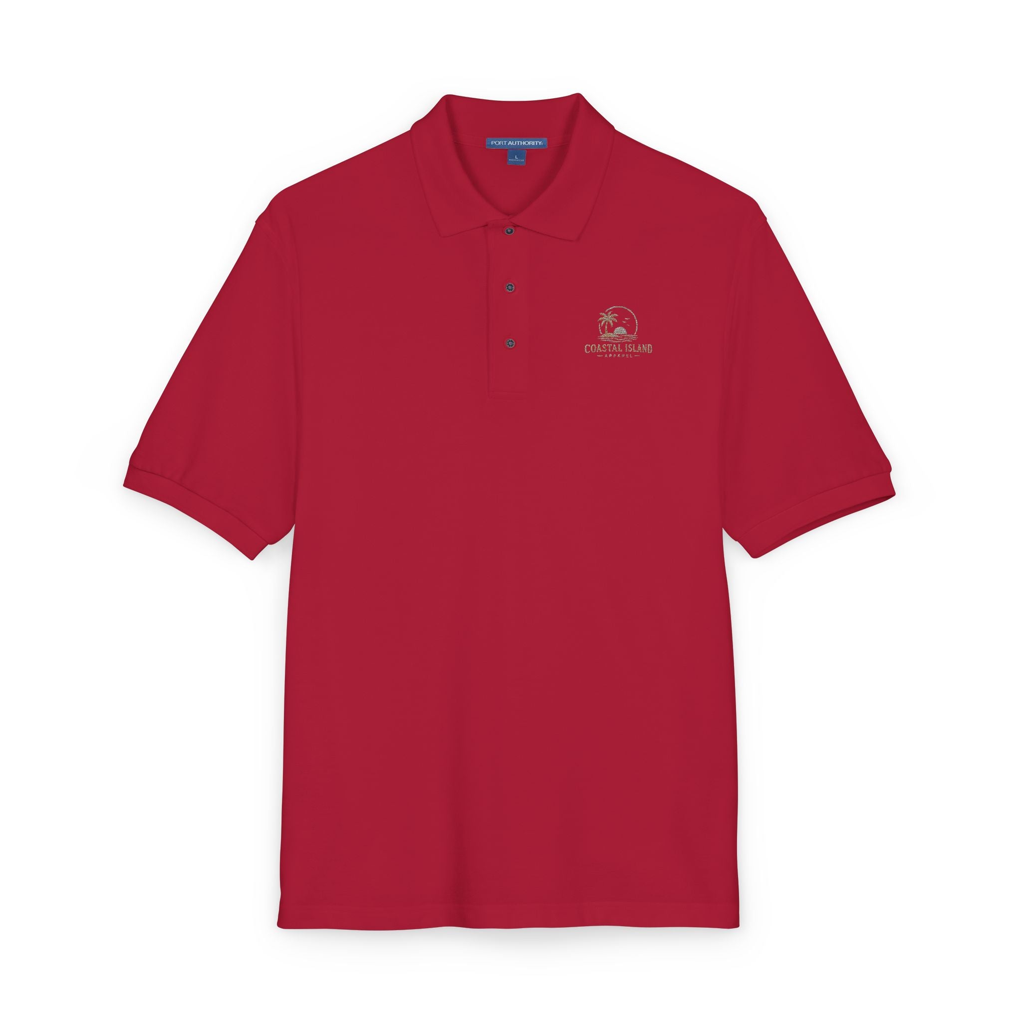 Embroidered Floral Polo Shirt — Subtle Chest Bloom Logo