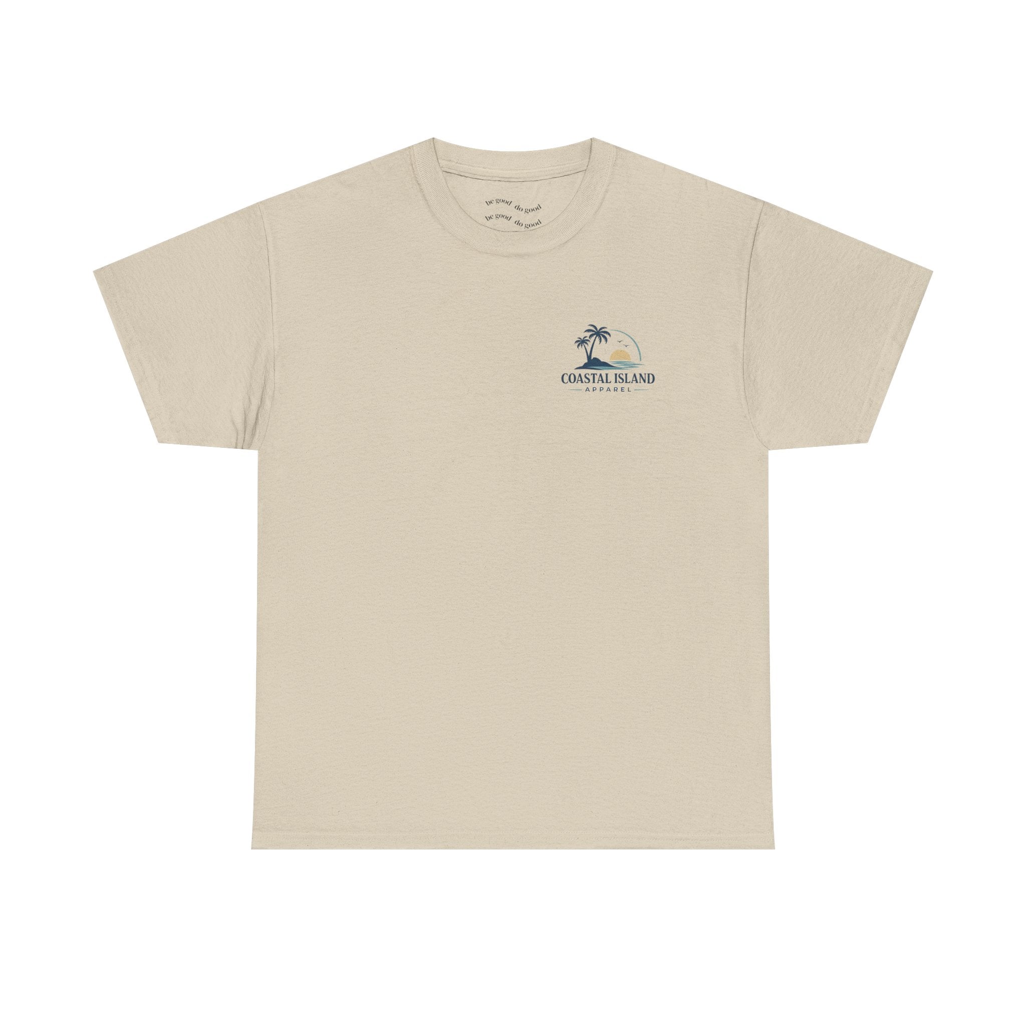 Coastal Island Sunset Beach T-Shirt | Palm Tree Ocean Graphic Tee