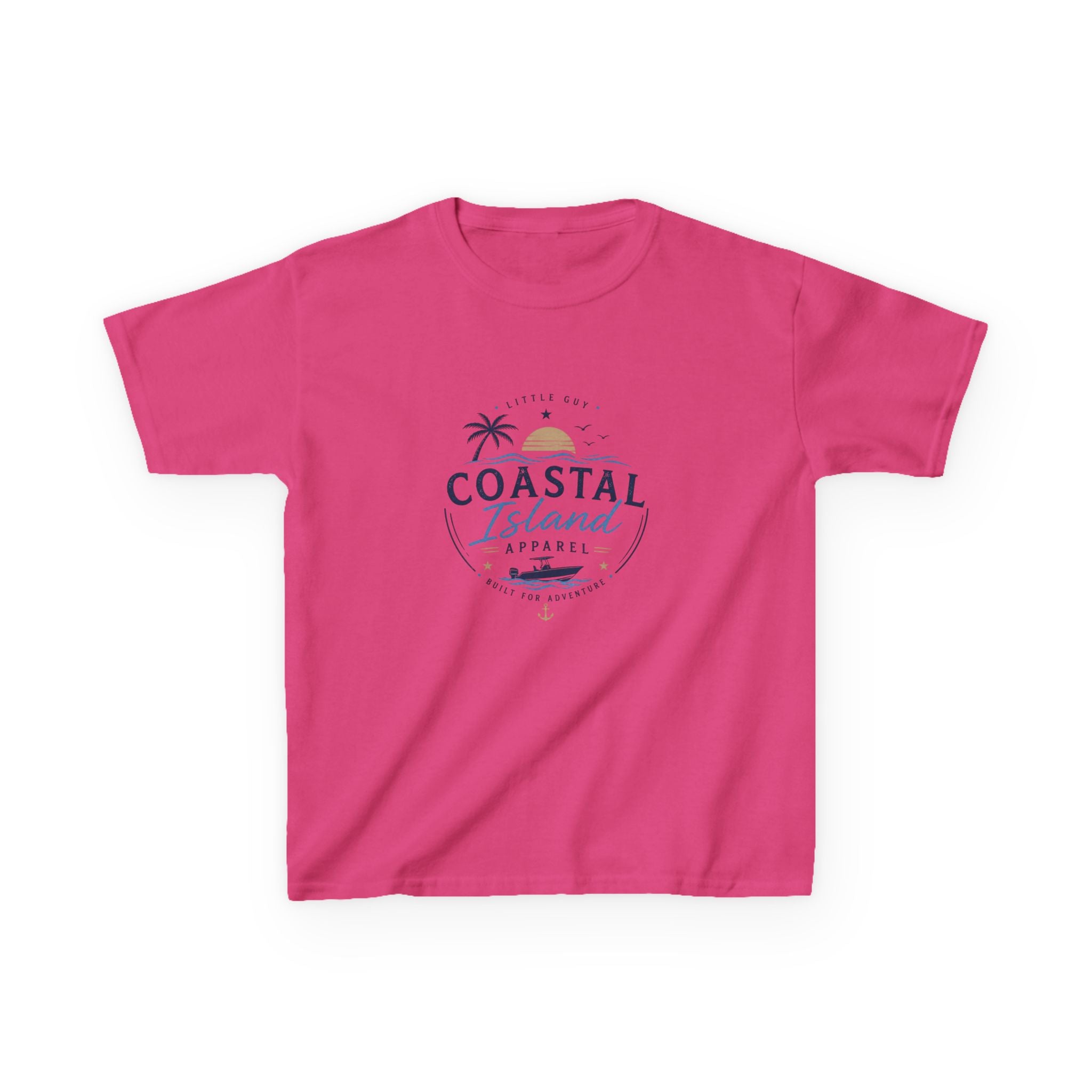 Kids Coastal Island T-Shirt — Beach Palm Tree Tee