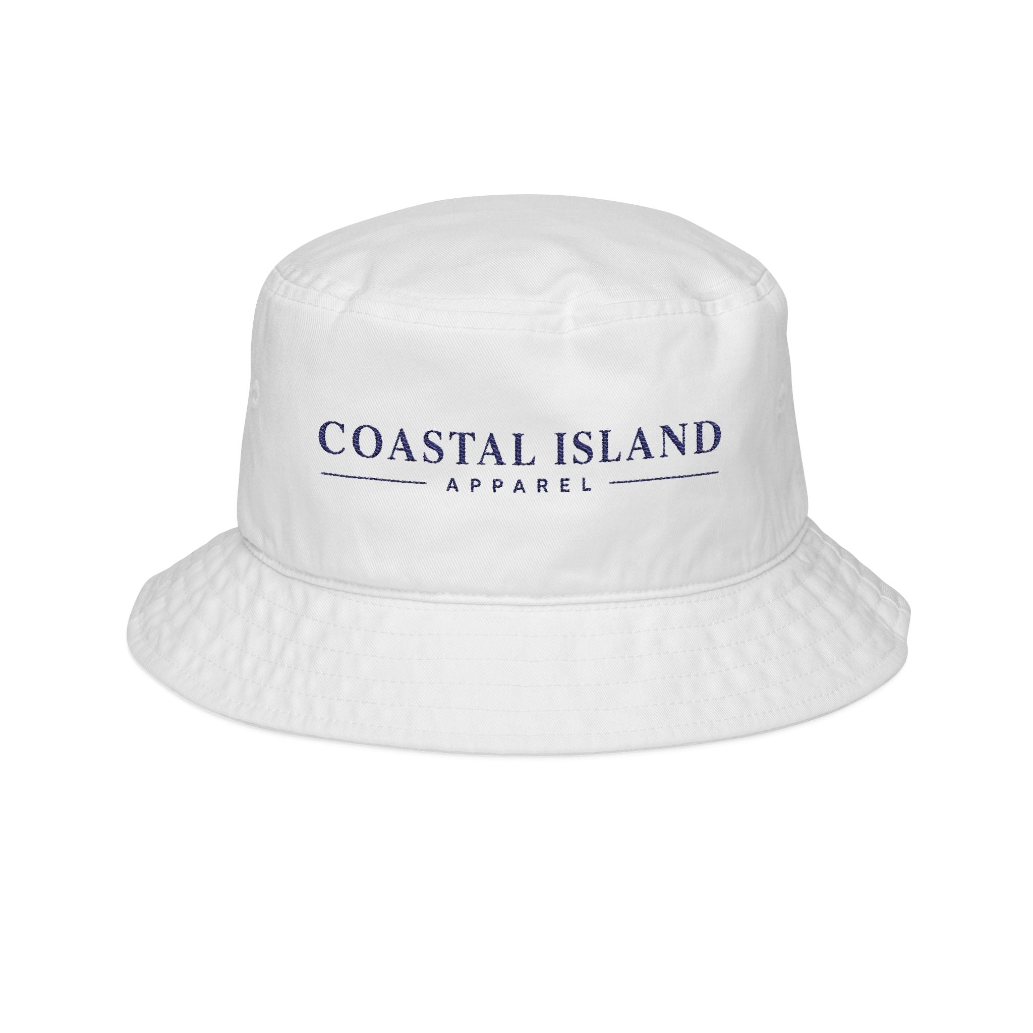 Coastal Island Embroidered Bucket Hat – Sun-Ready Beach Cap