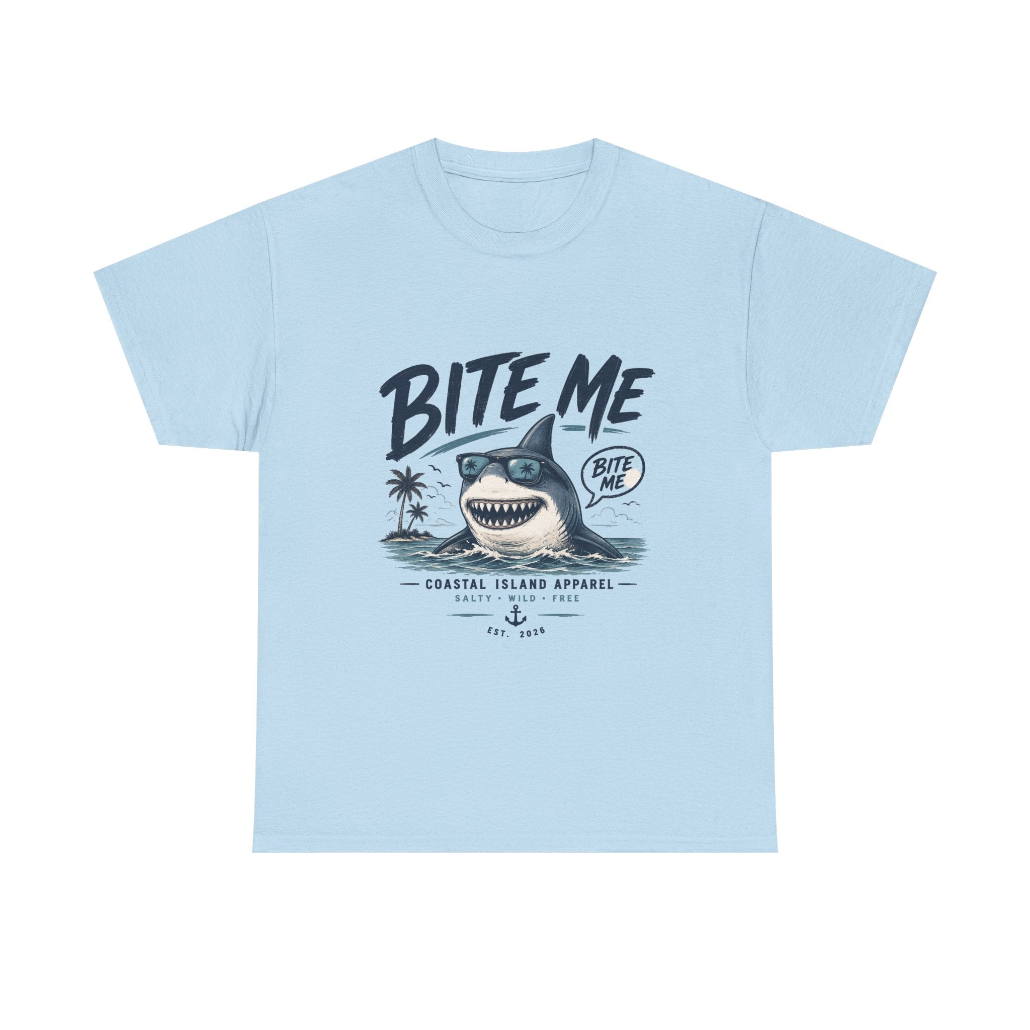 Bite Me Shark Tee — Coastal Island Graphic T-Shirt