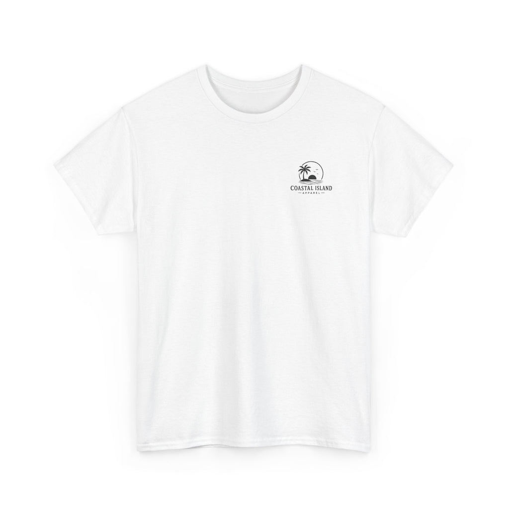 Coastal Island Vintage Car Sunset T-Shirt | Beach Palm Graphic Tee