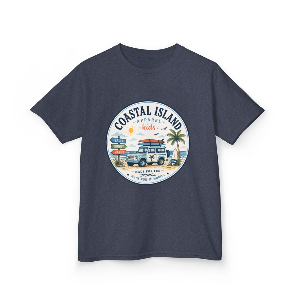 Coastal Island Kids Tee — Vintage Beach Surf Van Graphic