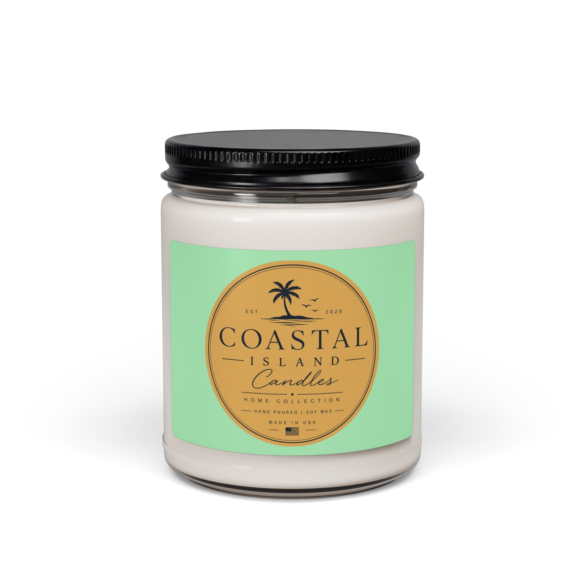 Coastal Island Scented Soy Candle 9oz – Tropical Palm Beach Scent