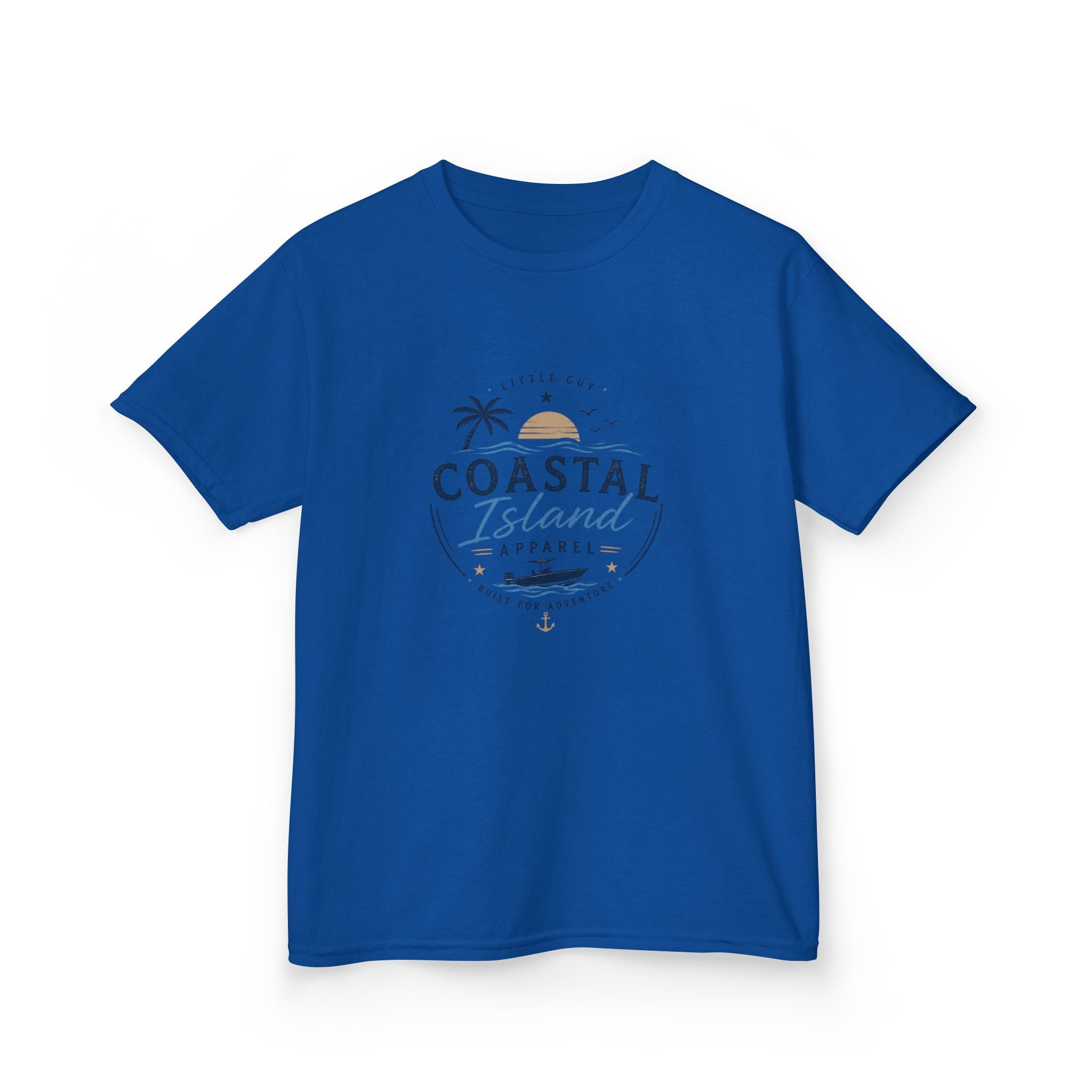 Kids Coastal Island T-Shirt — Beach Palm Tree Tee
