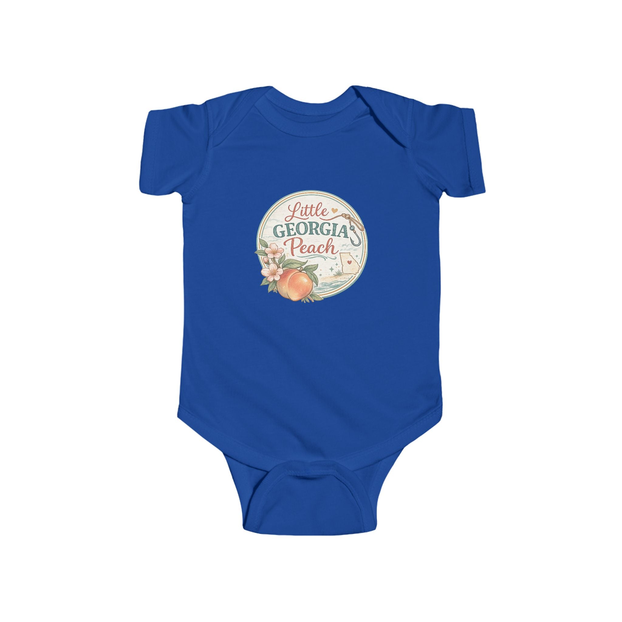 Infant Bodysuit - "Little Georgia Peach" Peach-Themed Baby Onesie