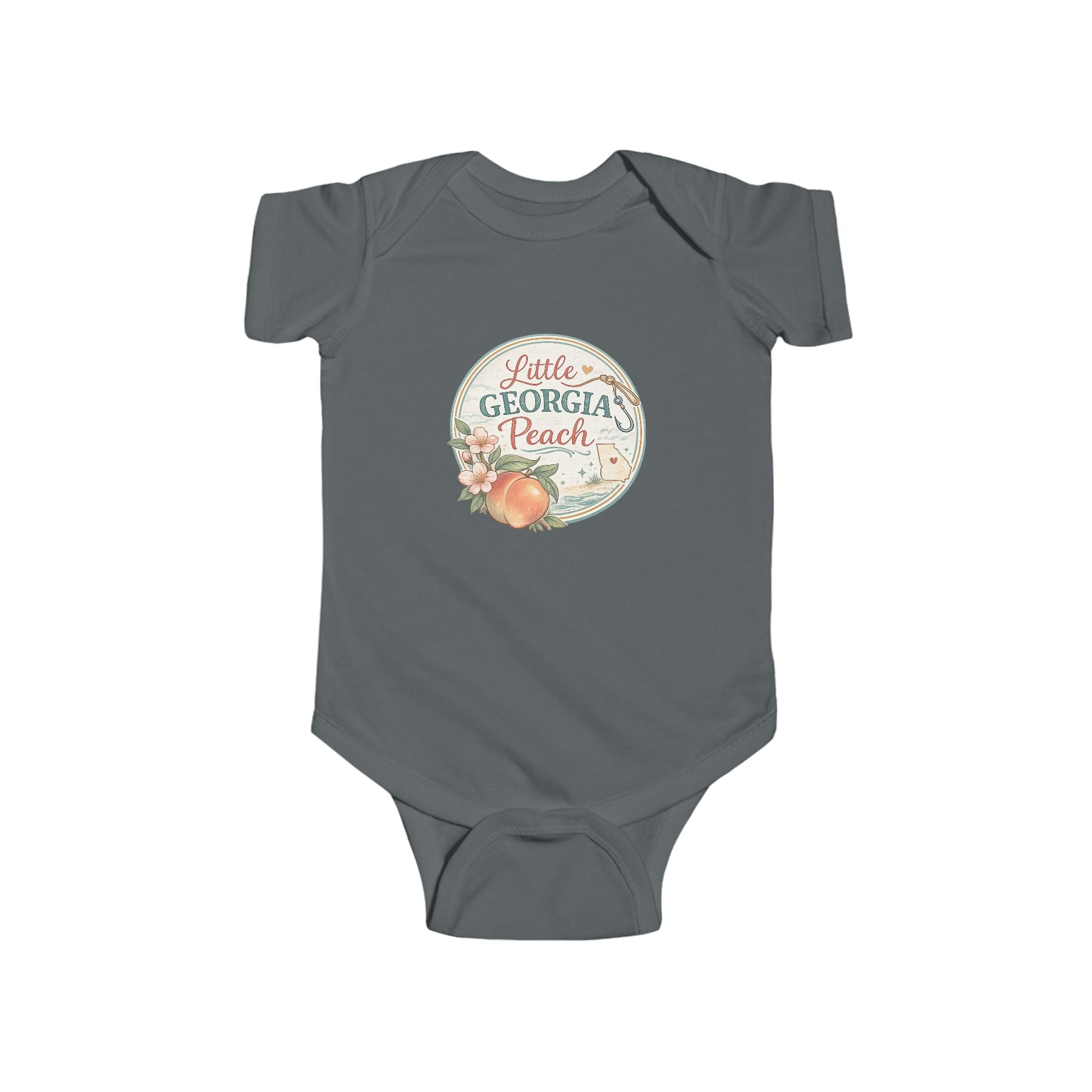 Infant Bodysuit - "Little Georgia Peach" Peach-Themed Baby Onesie