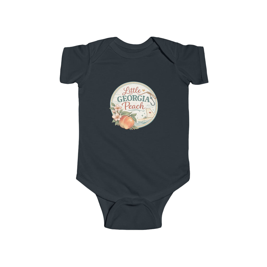 Infant Bodysuit - "Little Georgia Peach" Peach-Themed Baby Onesie