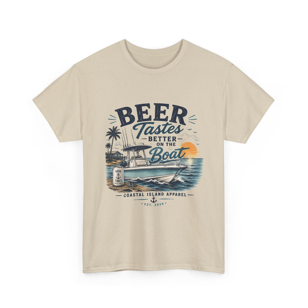 Beer Tastes Better on the Boat T-Shirt — Coastal Fishing Boating Tee