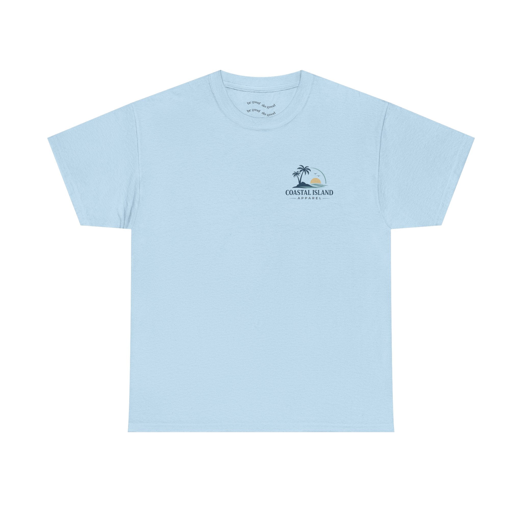 Coastal Island Sunset Beach T-Shirt | Palm Tree Ocean Graphic Tee