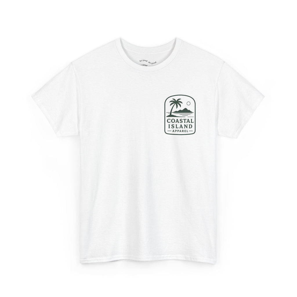 Coastal Island Retriever Logo Tee | Dog Sunset Beach Shirt