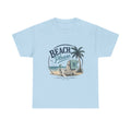 Beach Please T-Shirt — Vintage Palm Tree & Surfboard Summer Tee