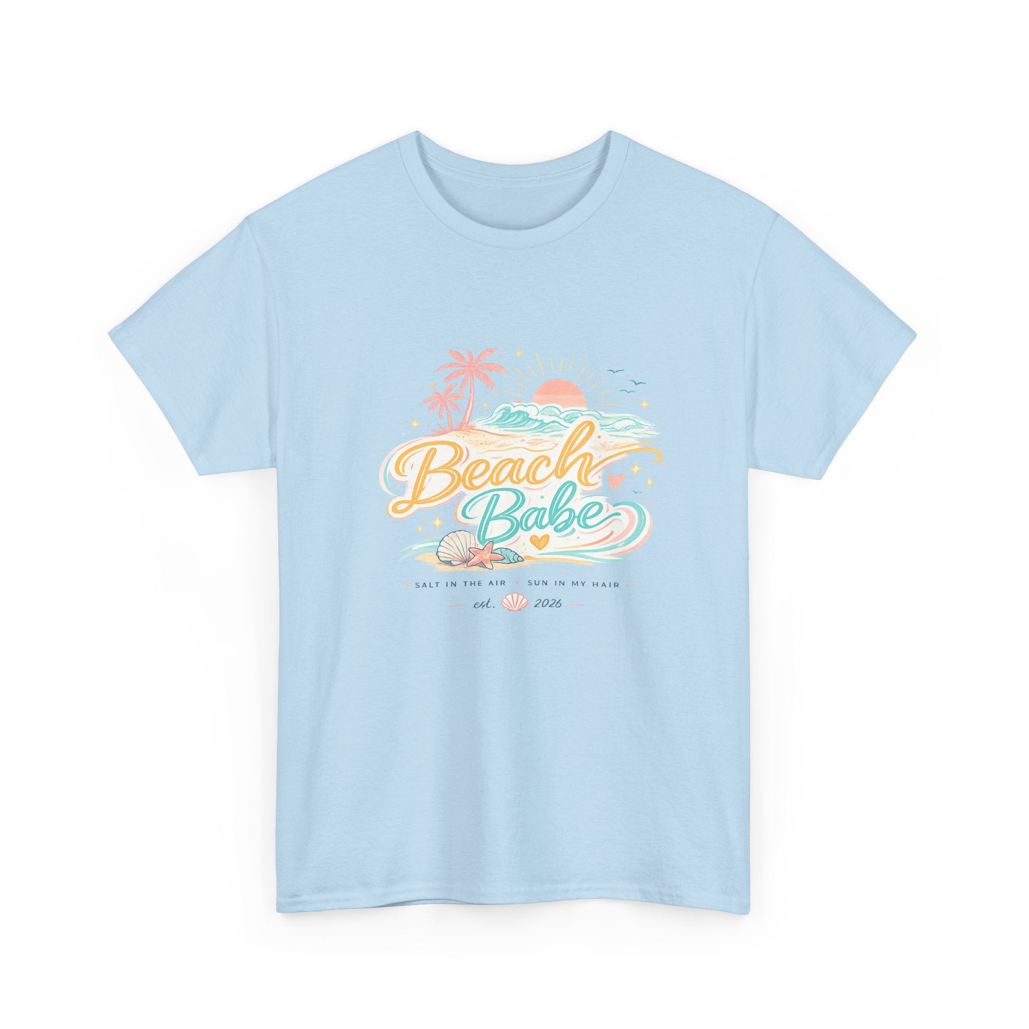 Beach Babe T-Shirt — Pastel Tropical Summer Tee